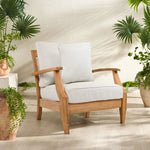 WHITE / NATURAL TEAK