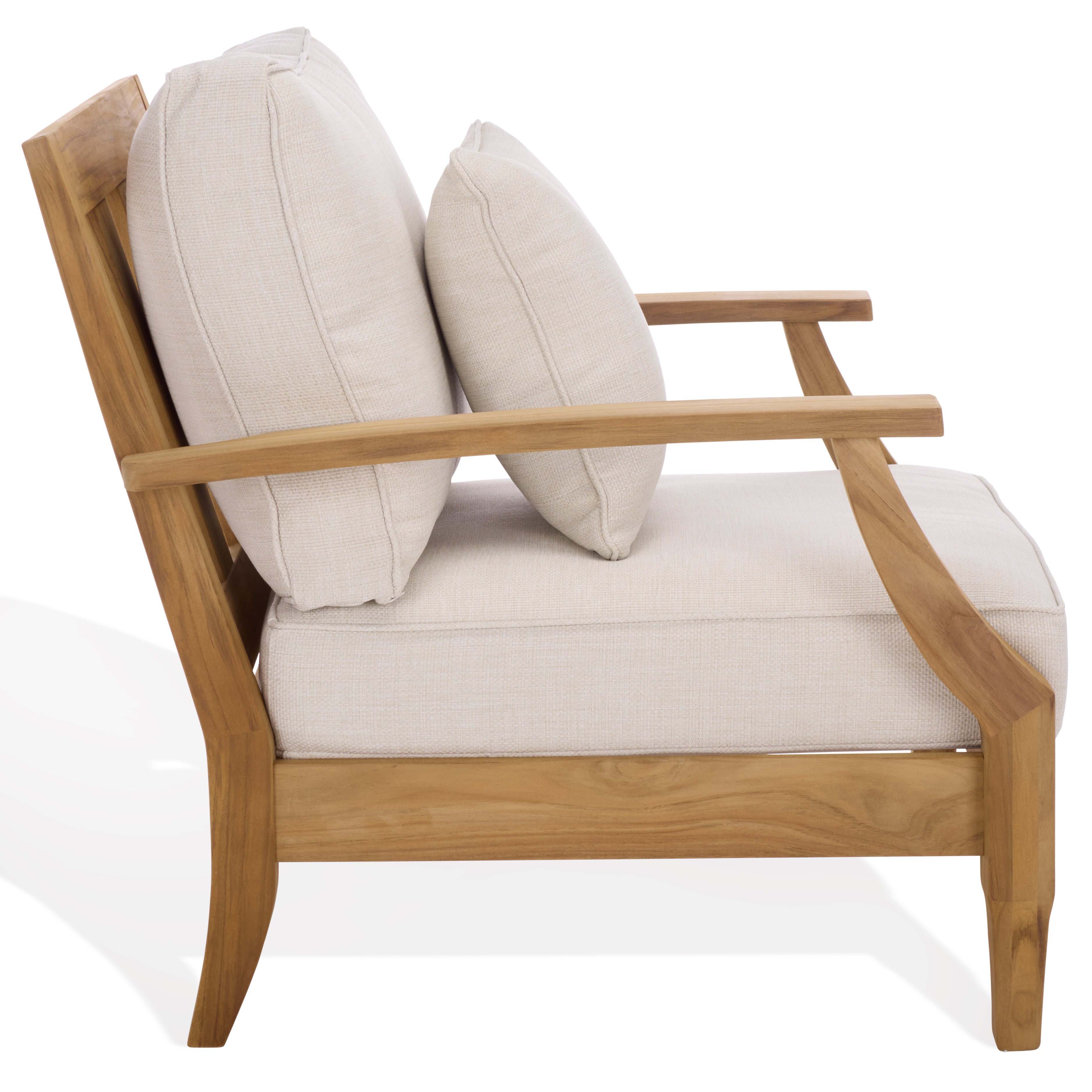 WHITE / NATURAL TEAK