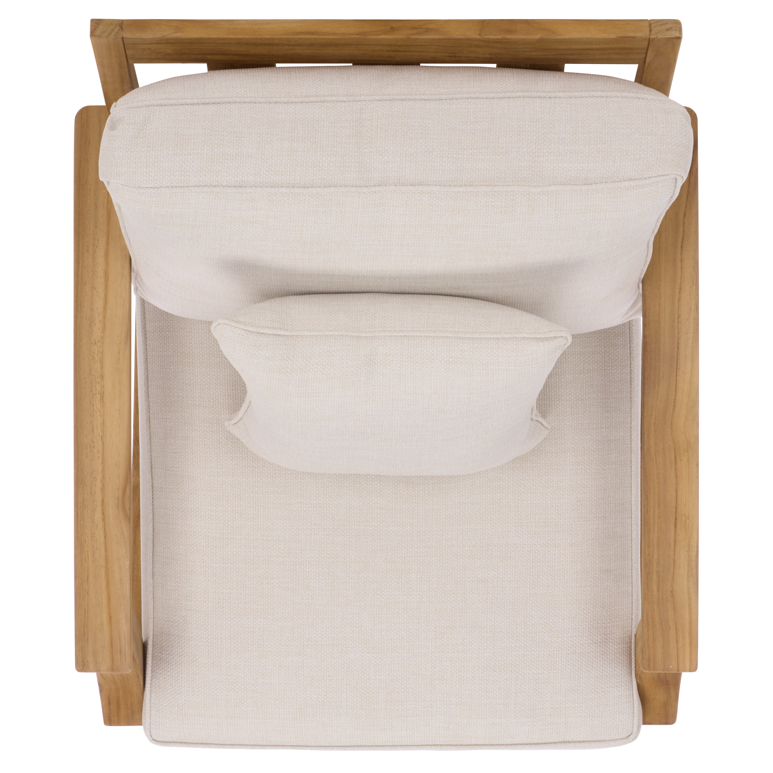 WHITE / NATURAL TEAK