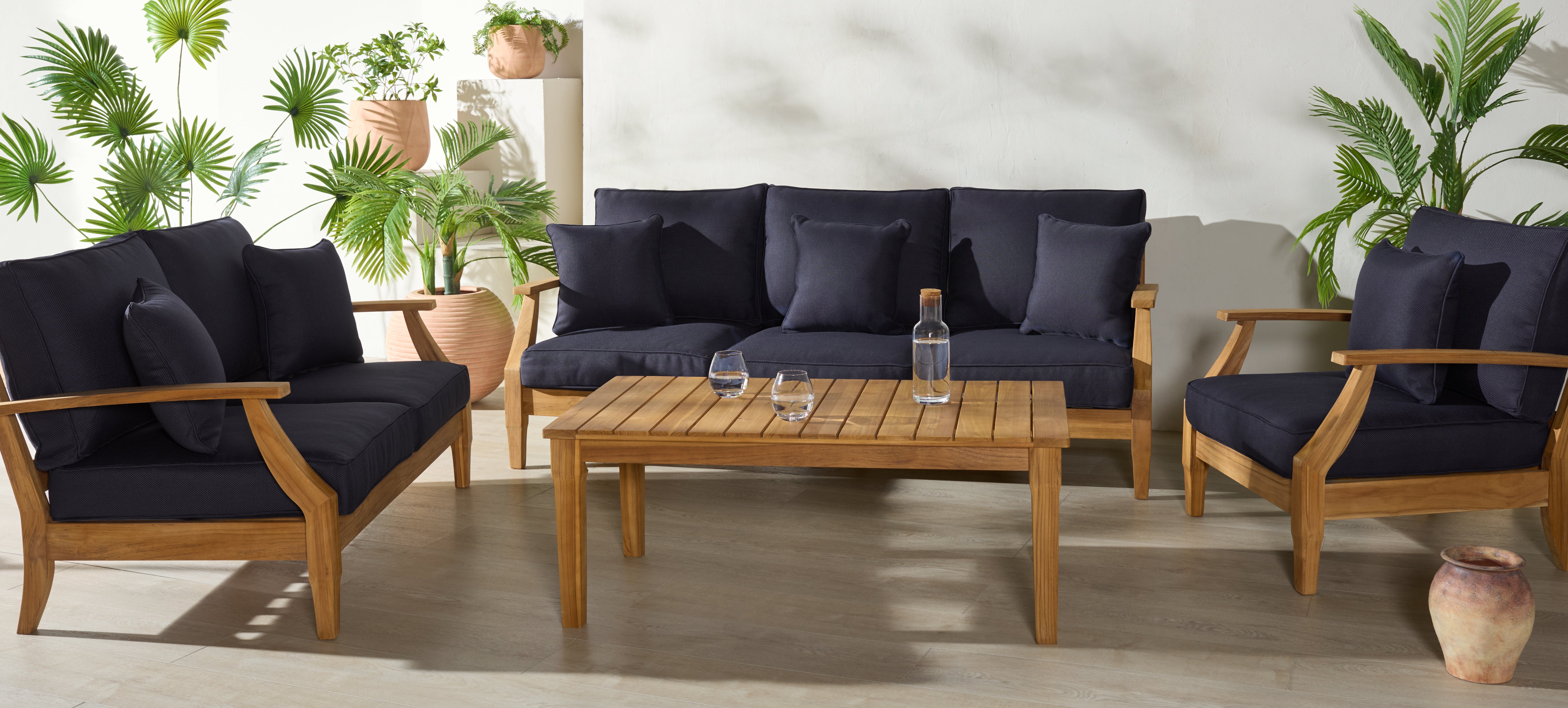 NATURAL TEAK / NAVY