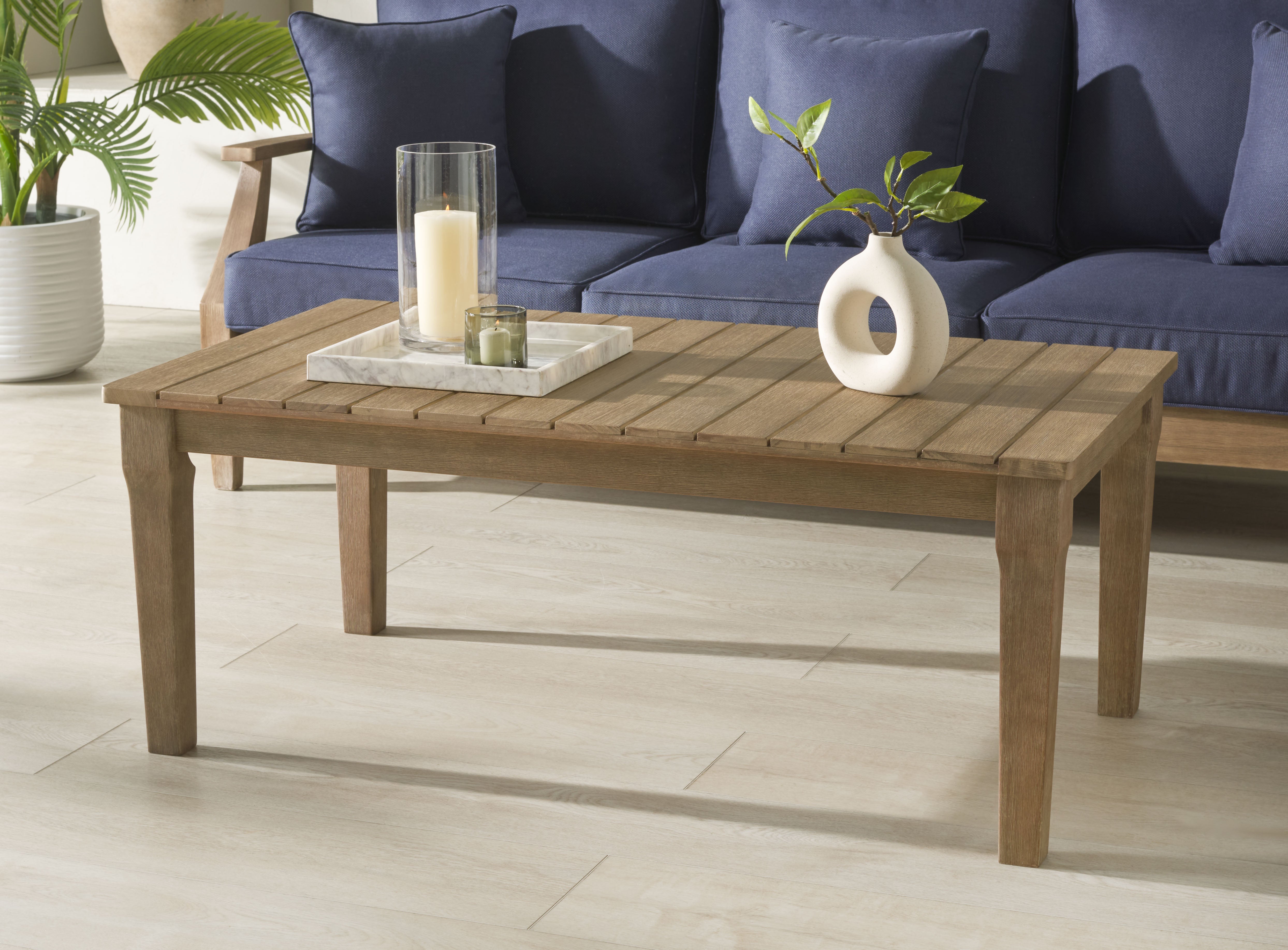 Safavieh Couture Martinique Wood Patio Coffee Table - Natural