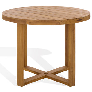 Safavieh Couture Mayaguana Round Teak Dining Table, CPT1061