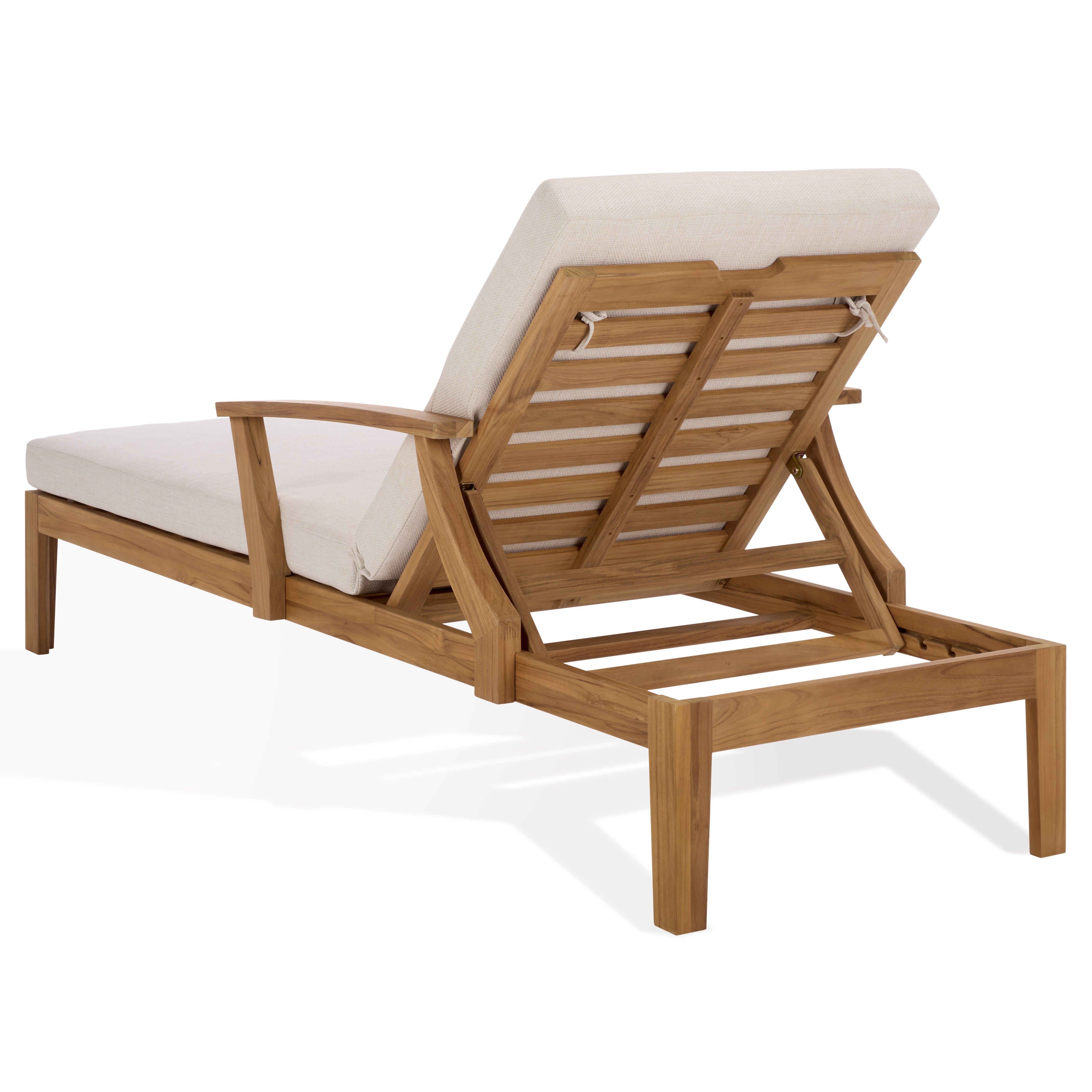 WHITE / NATURAL TEAK