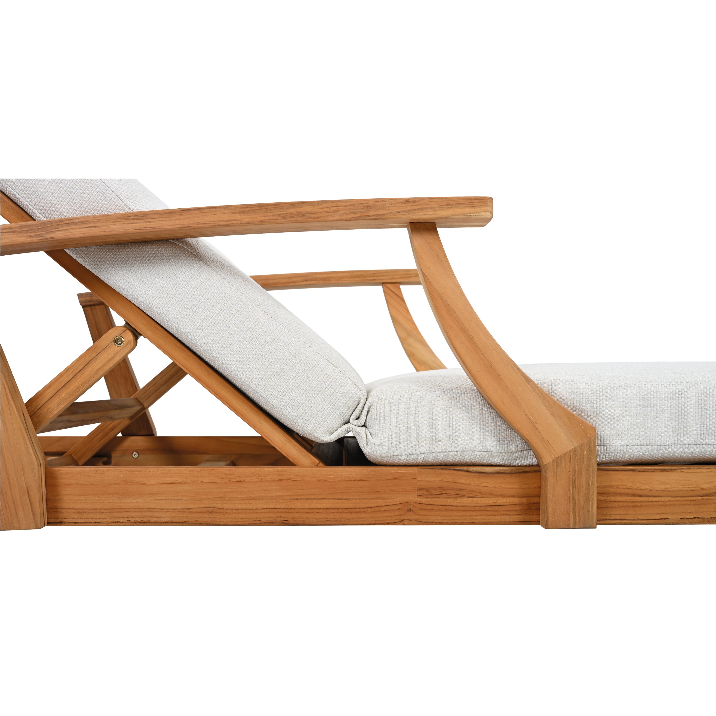 WHITE / NATURAL TEAK