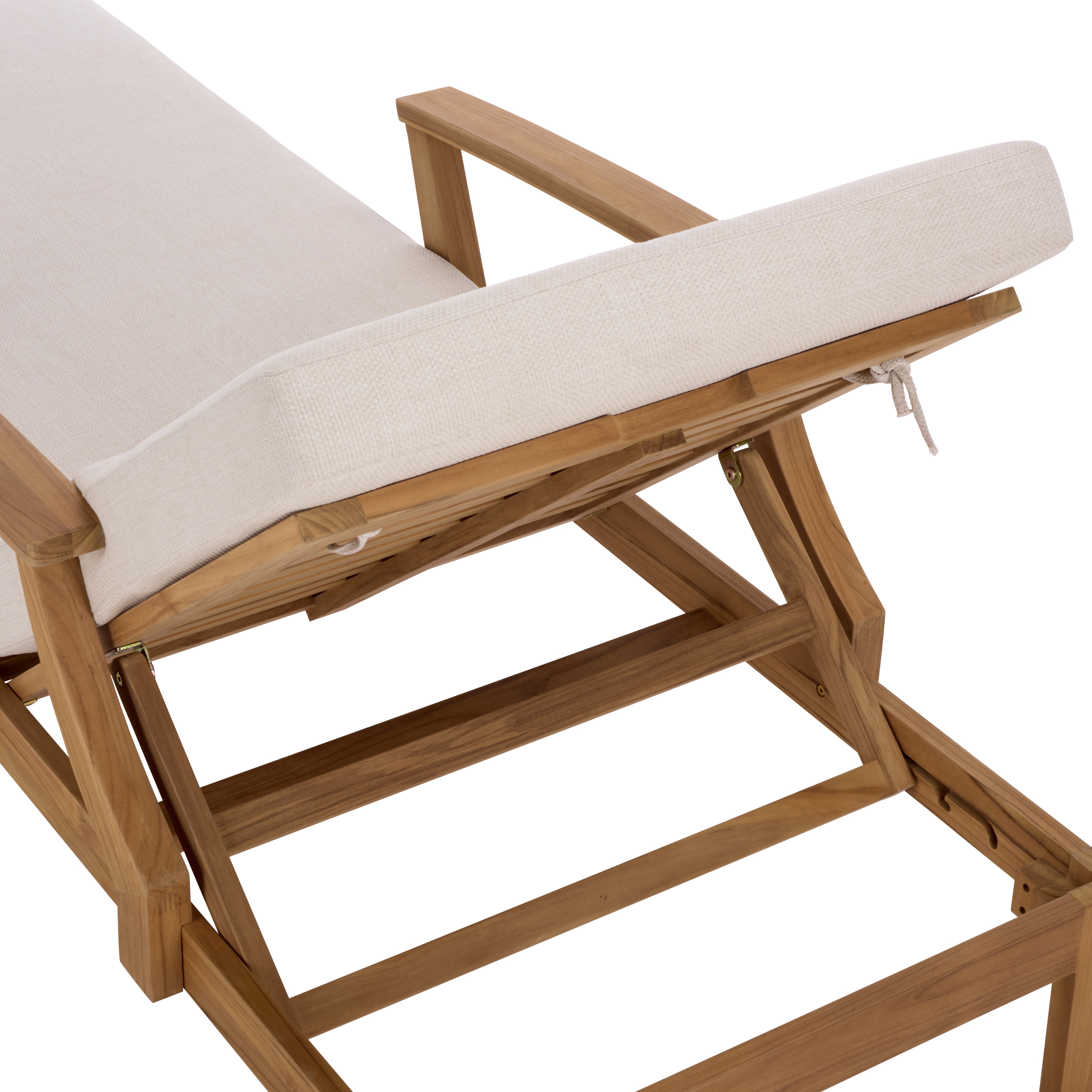 WHITE / NATURAL TEAK