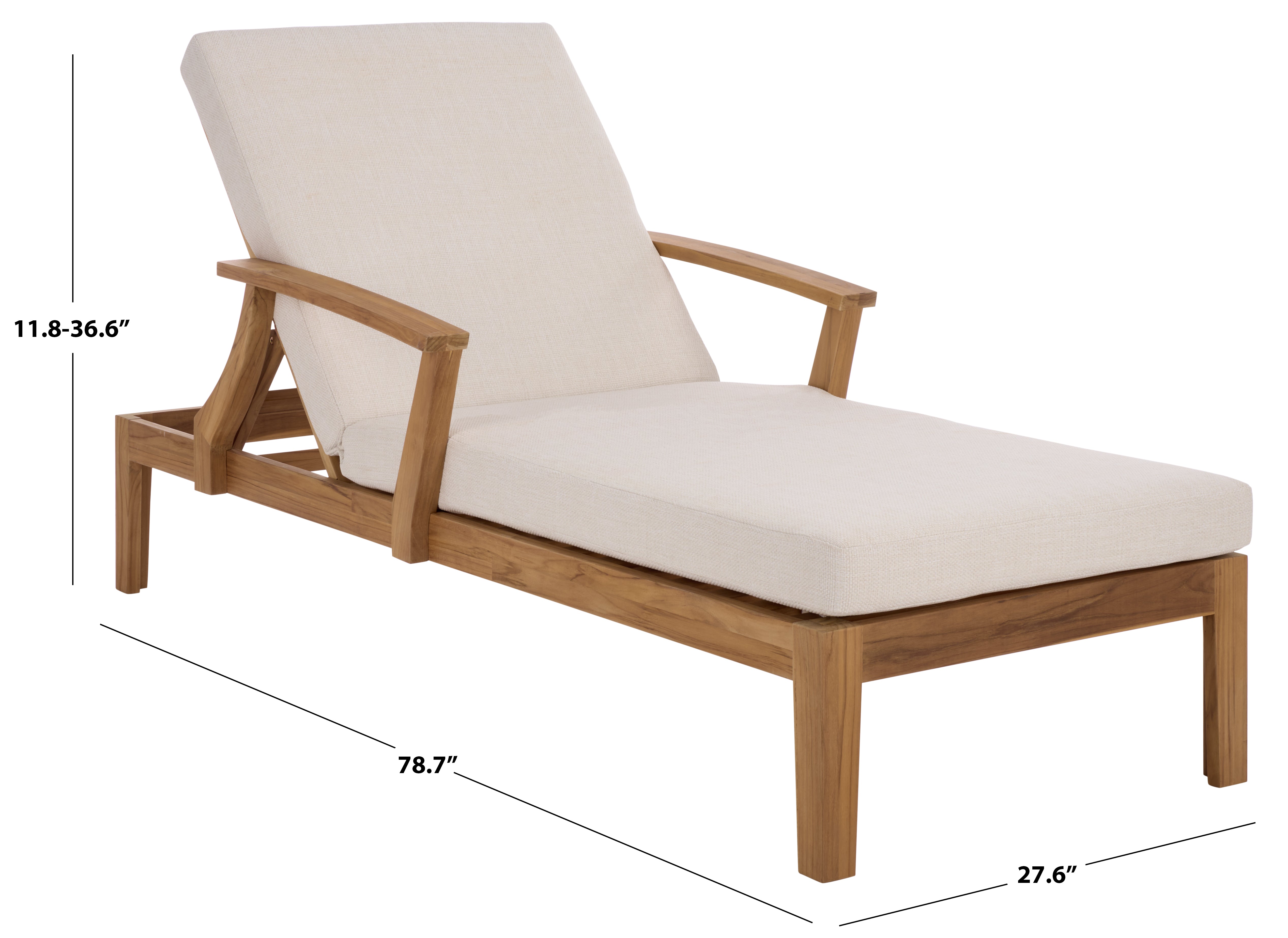 WHITE / NATURAL TEAK