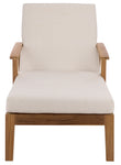 WHITE / NATURAL TEAK