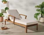 WHITE / NATURAL TEAK