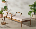 WHITE / NATURAL TEAK