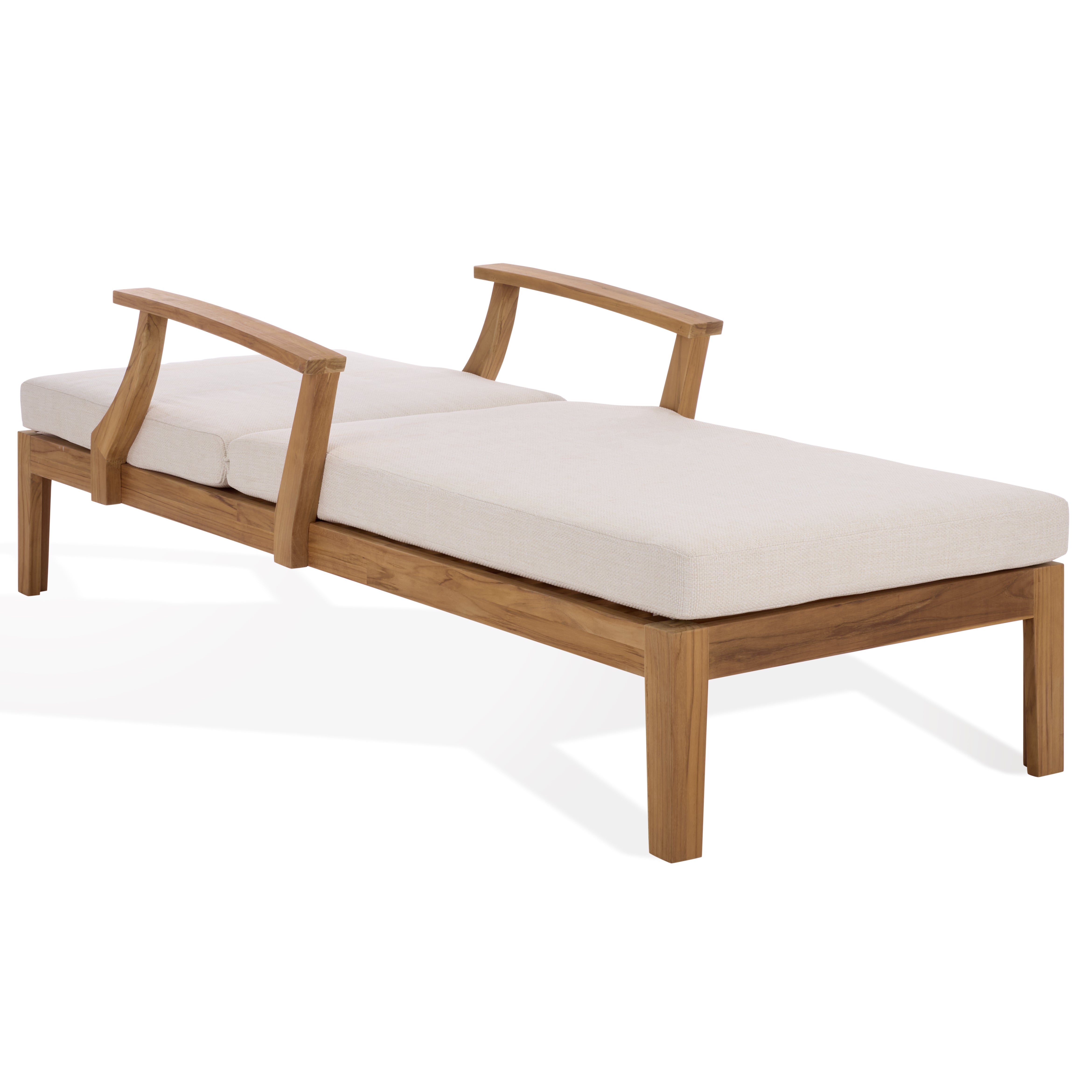 WHITE / NATURAL TEAK