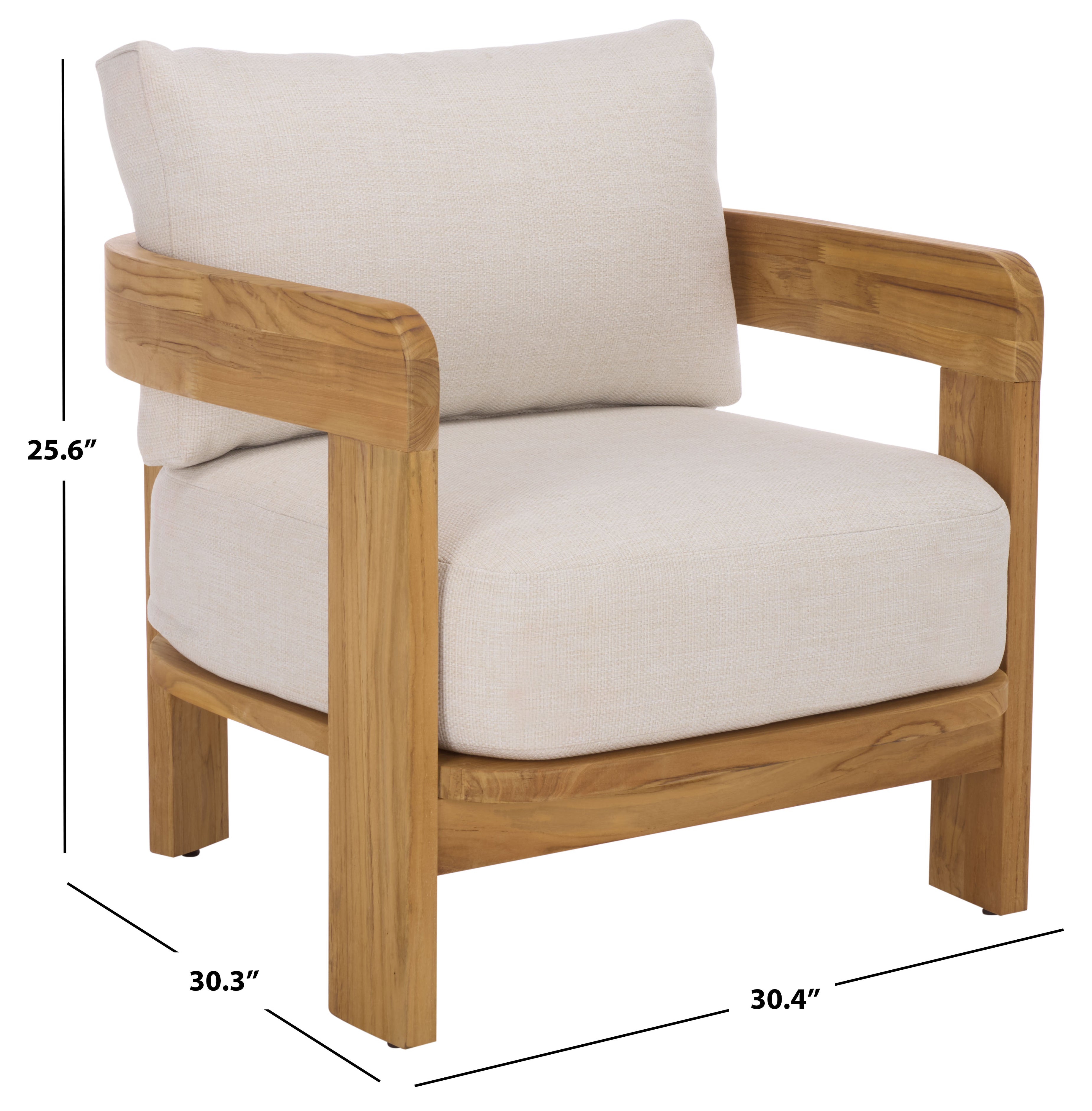 WHITE / NATURAL TEAK
