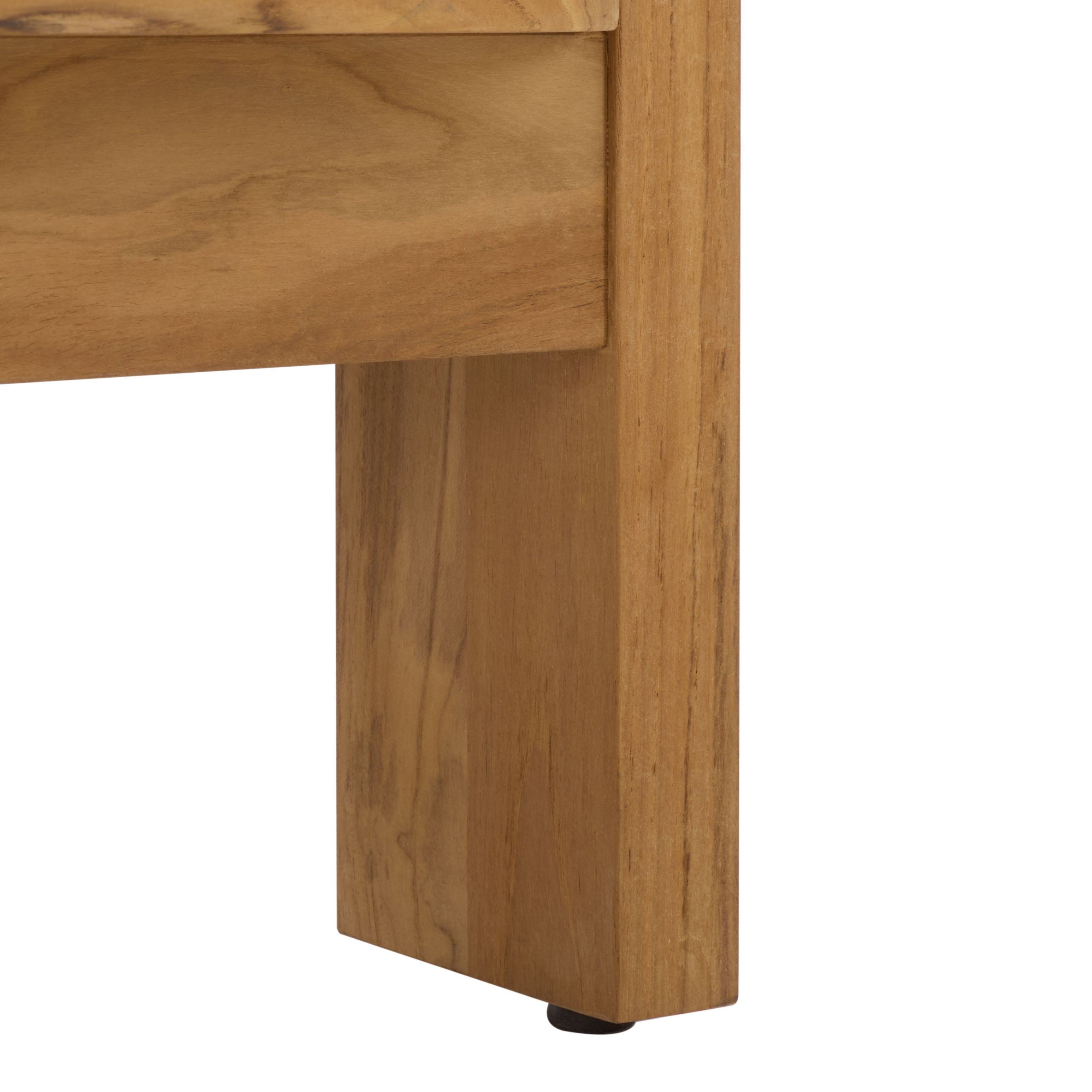 WHITE / NATURAL TEAK