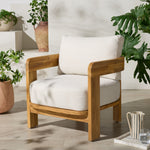 WHITE / NATURAL TEAK