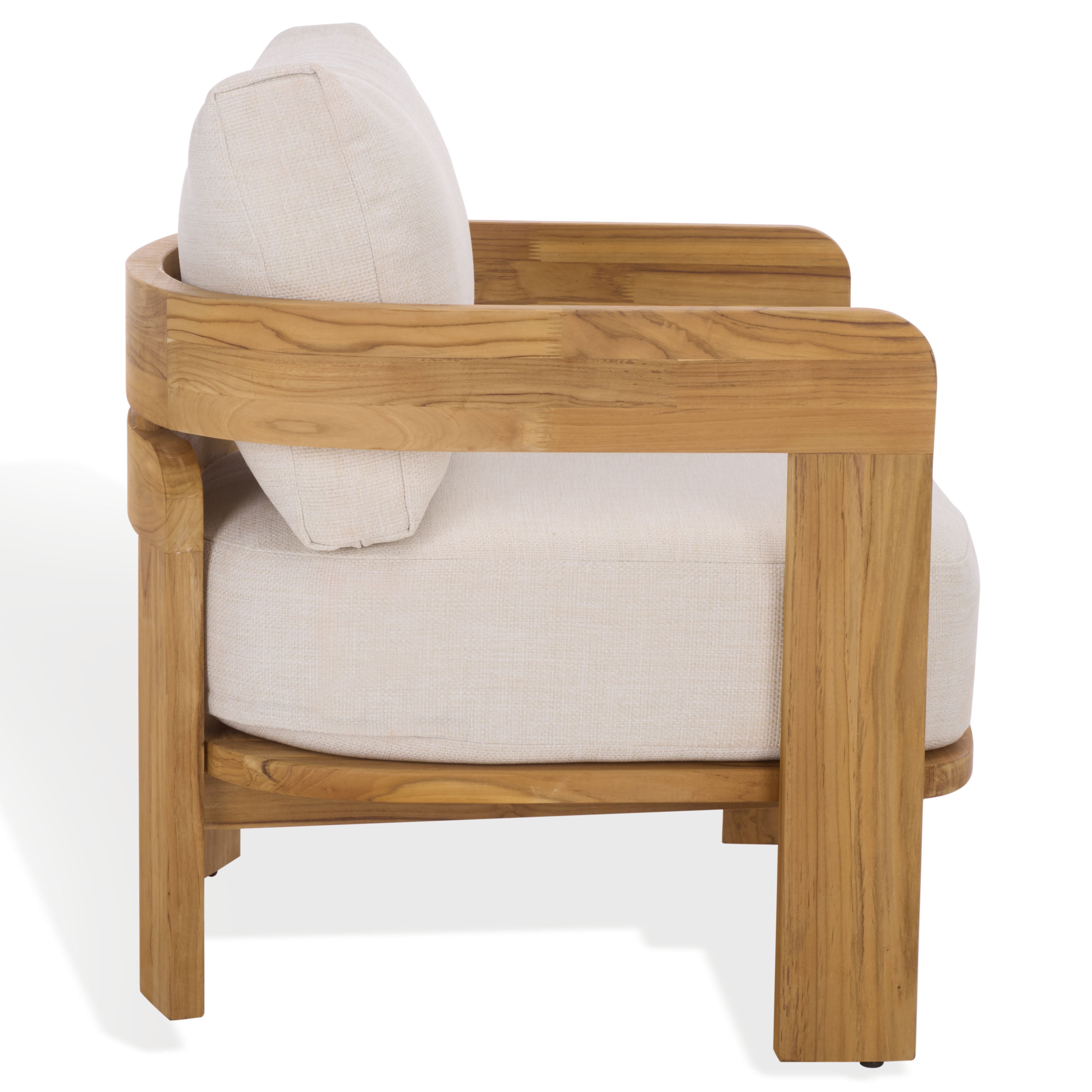 WHITE / NATURAL TEAK