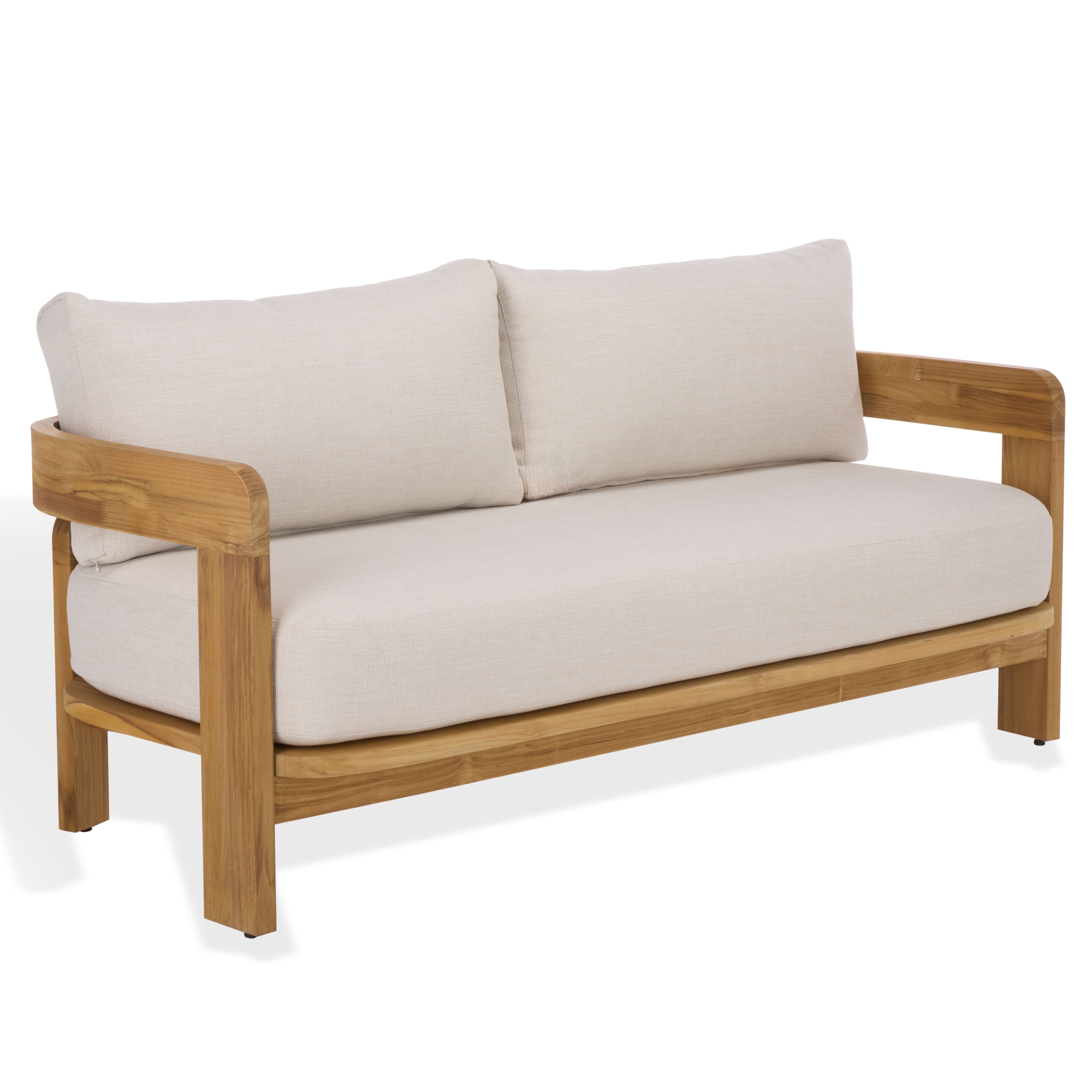 WHITE / NATURAL TEAK