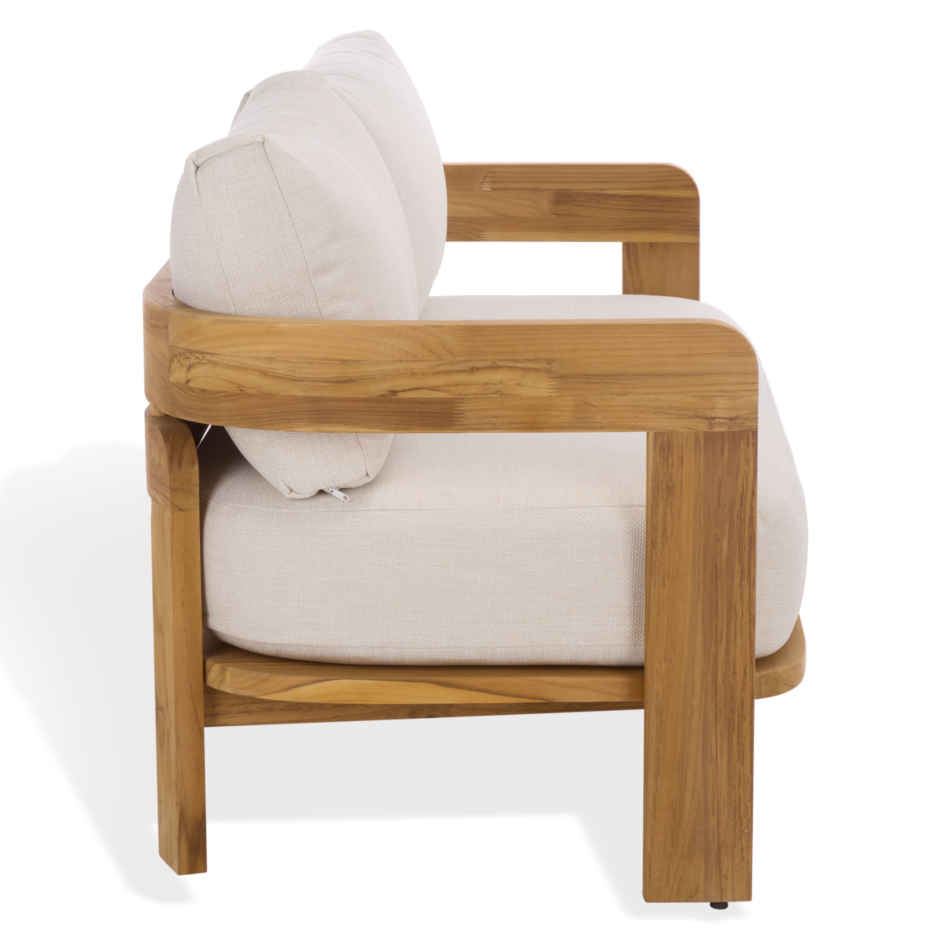 WHITE / NATURAL TEAK