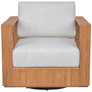 Safavieh Couture St Lucia Teakwood Swivel Chair, CPT1071