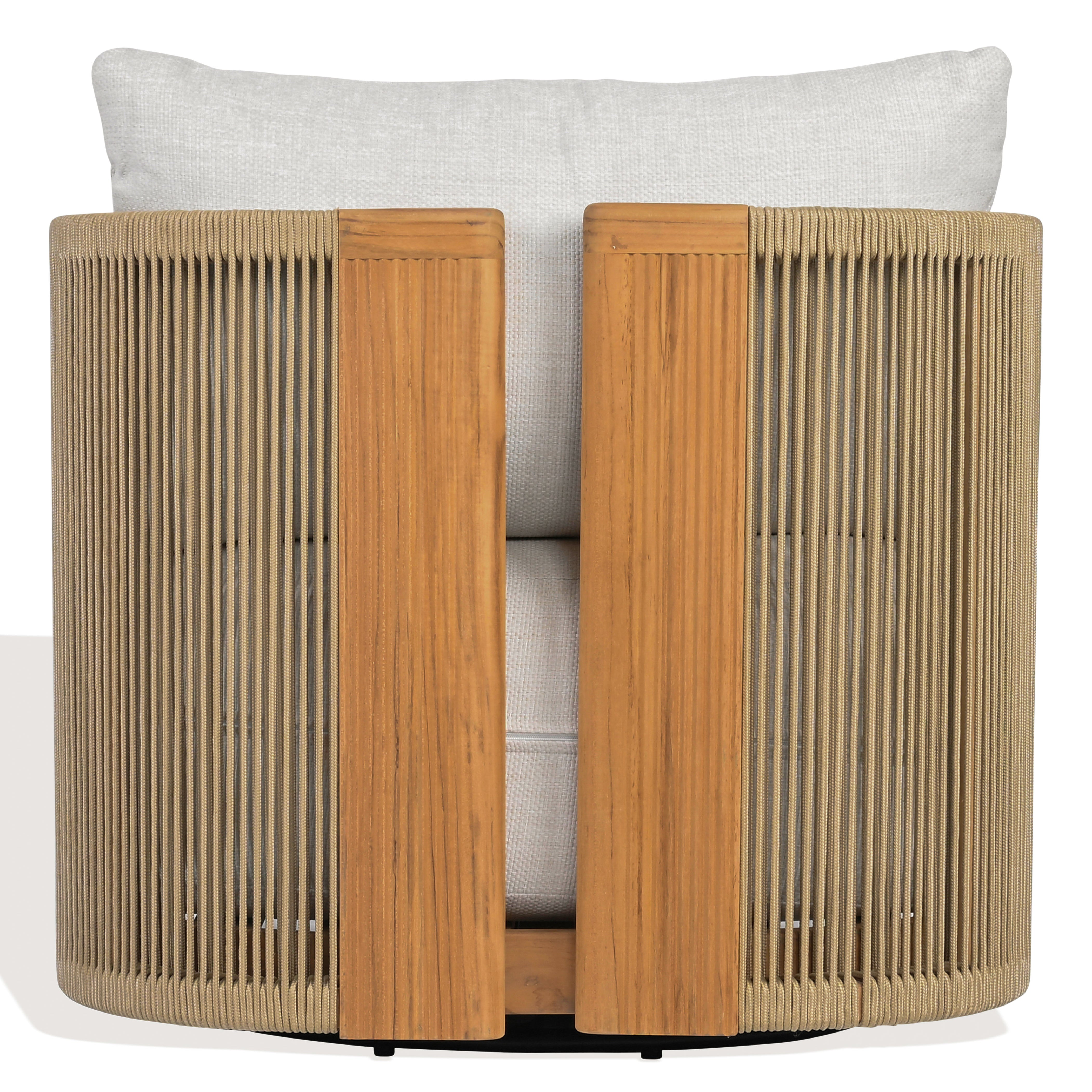 WHITE / NATURAL TEAK