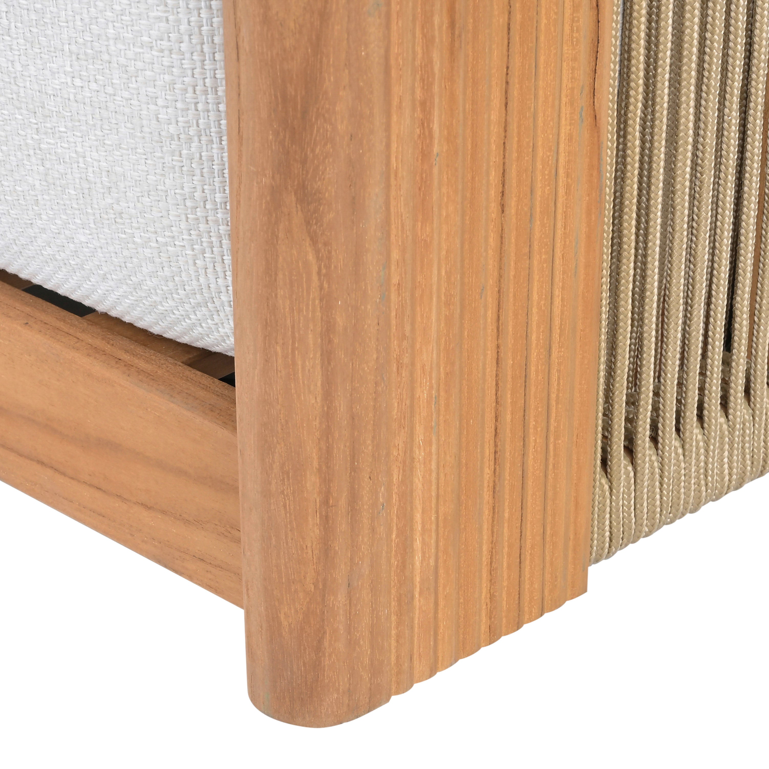 WHITE / NATURAL TEAK