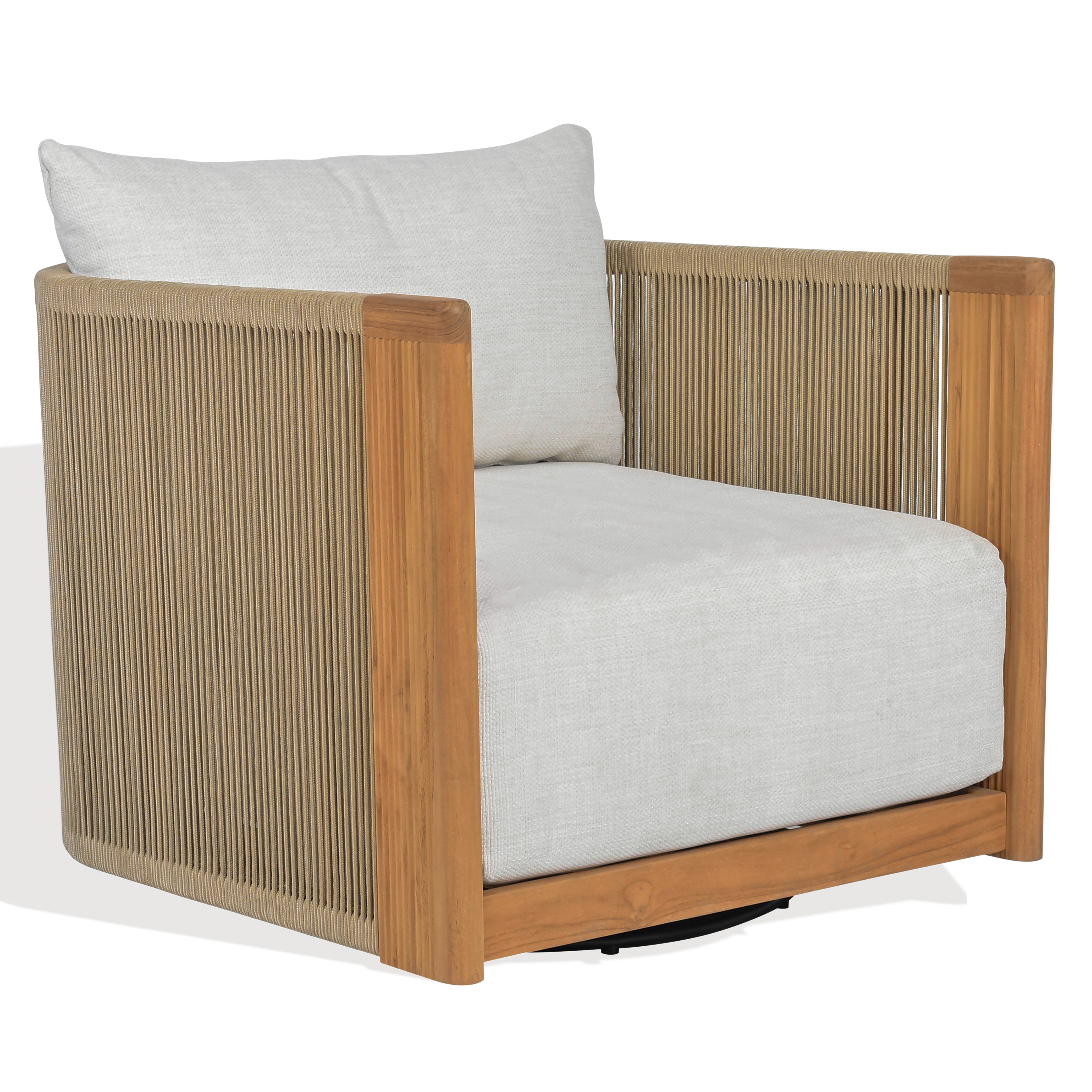 WHITE / NATURAL TEAK