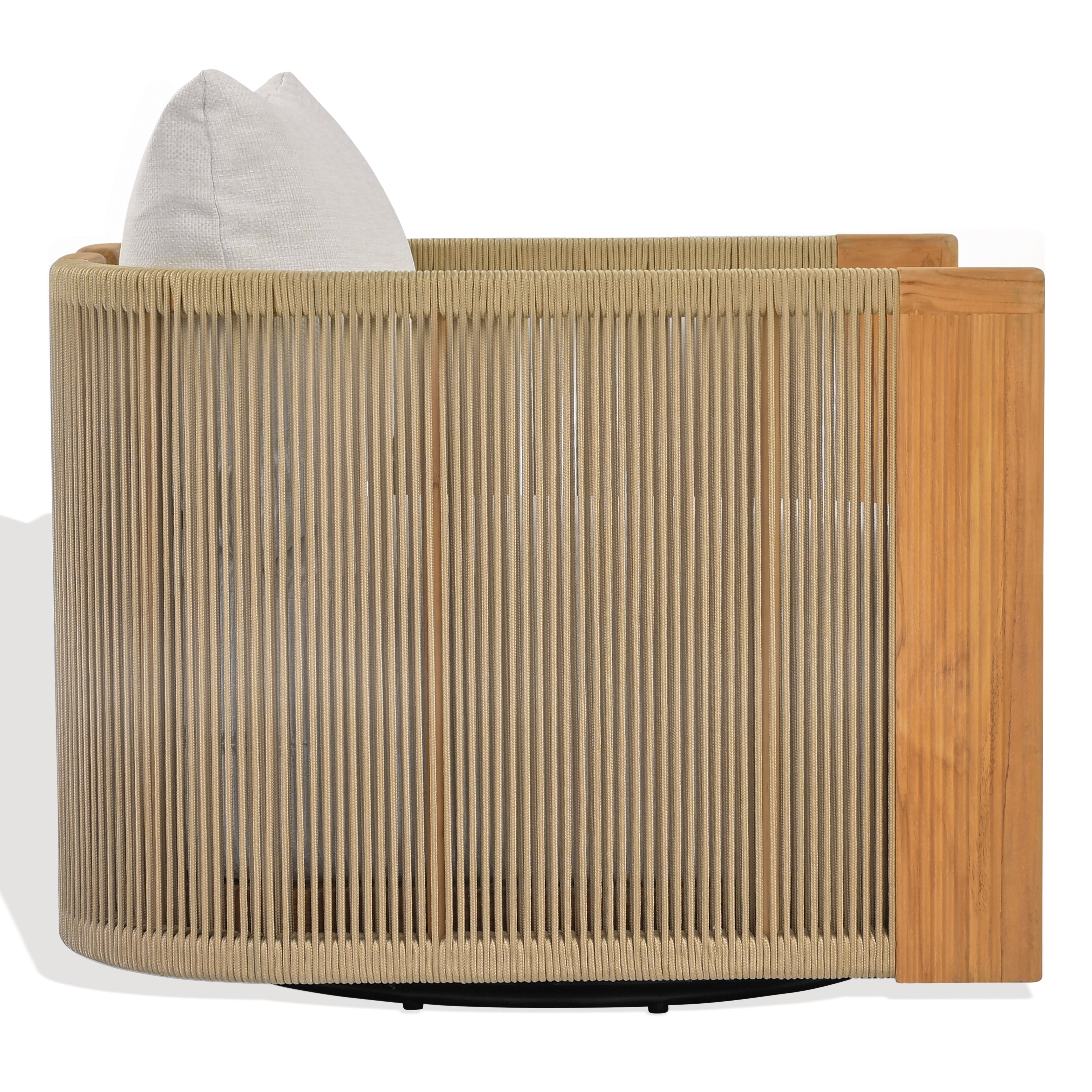 WHITE / NATURAL TEAK