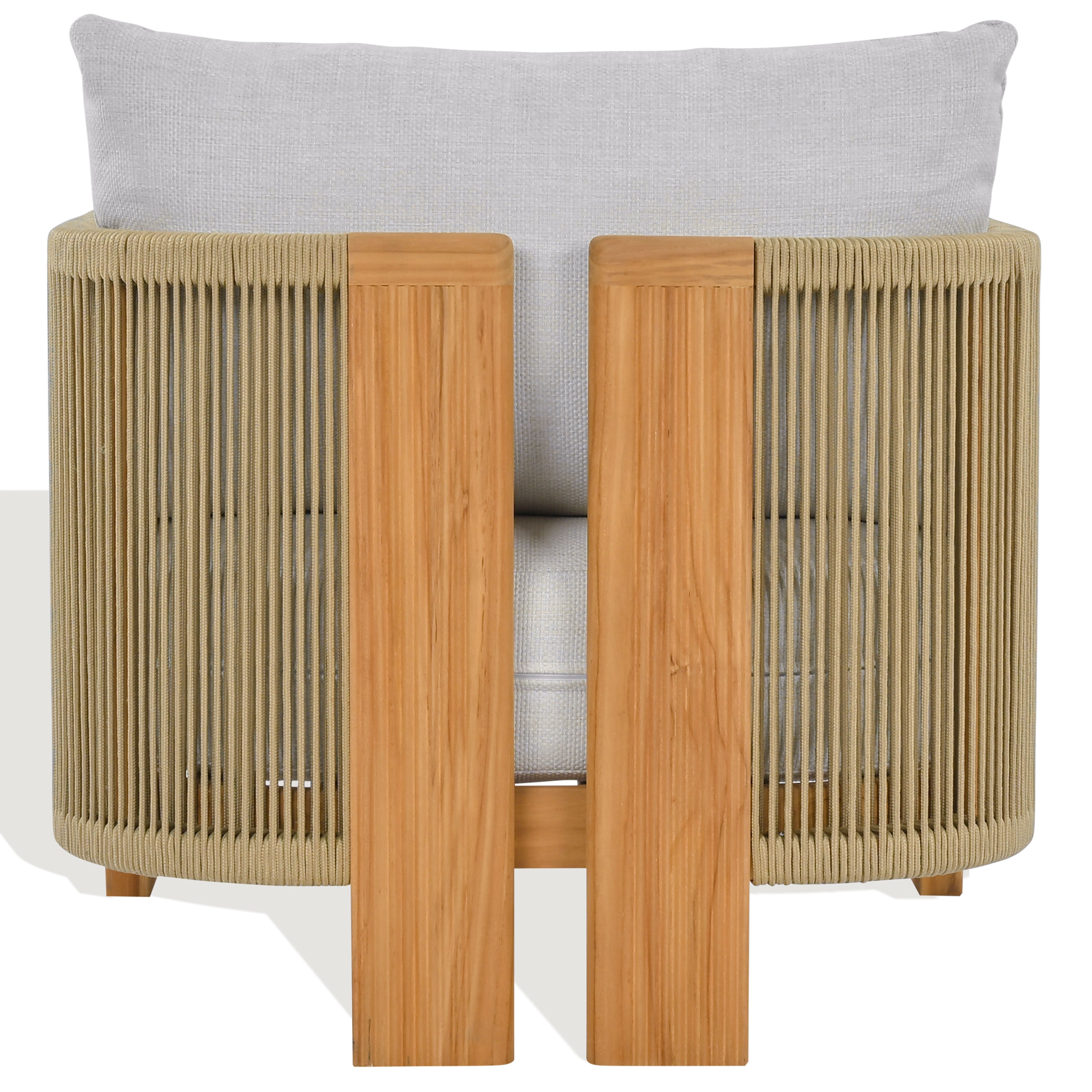 WHITE / NATURAL TEAK