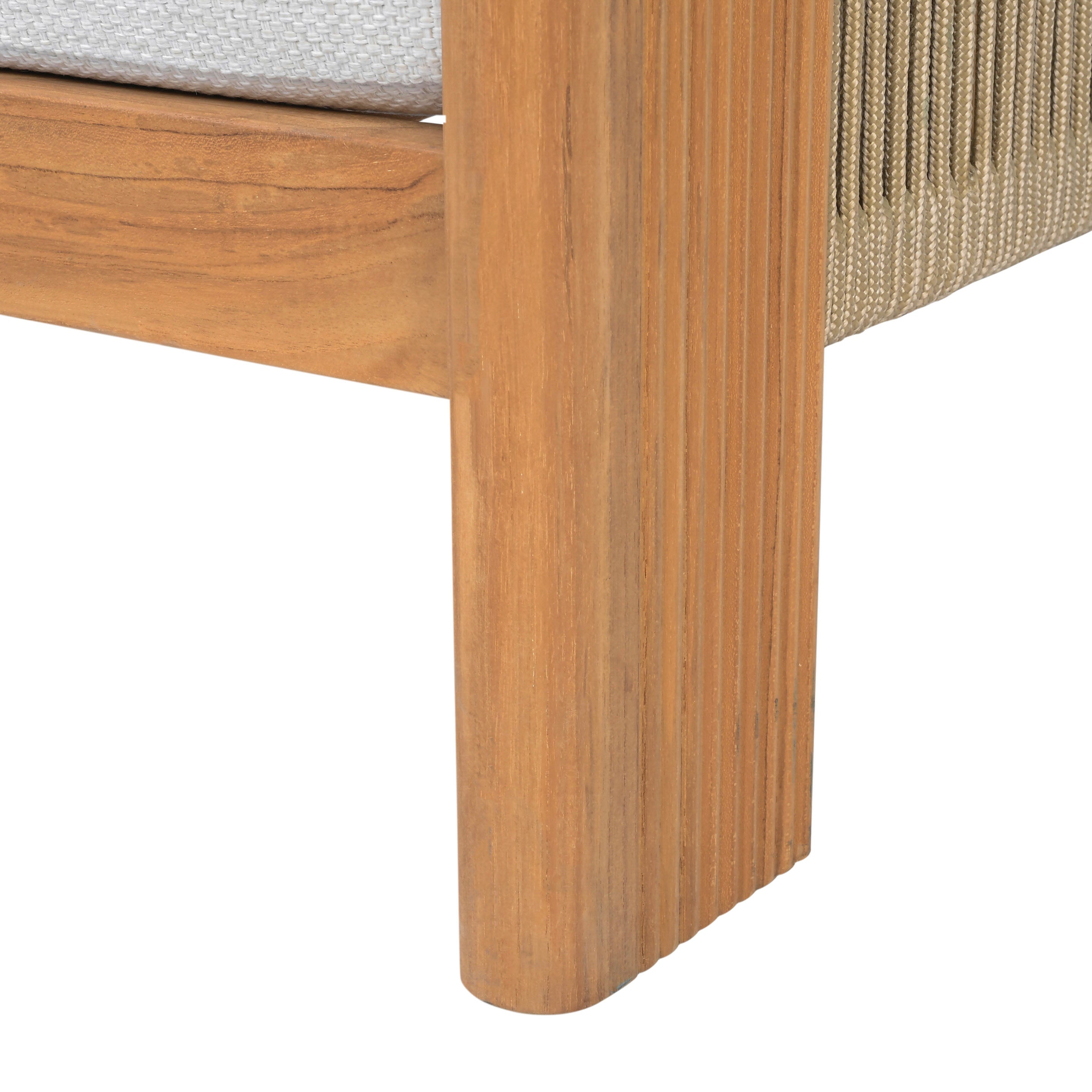 WHITE / NATURAL TEAK