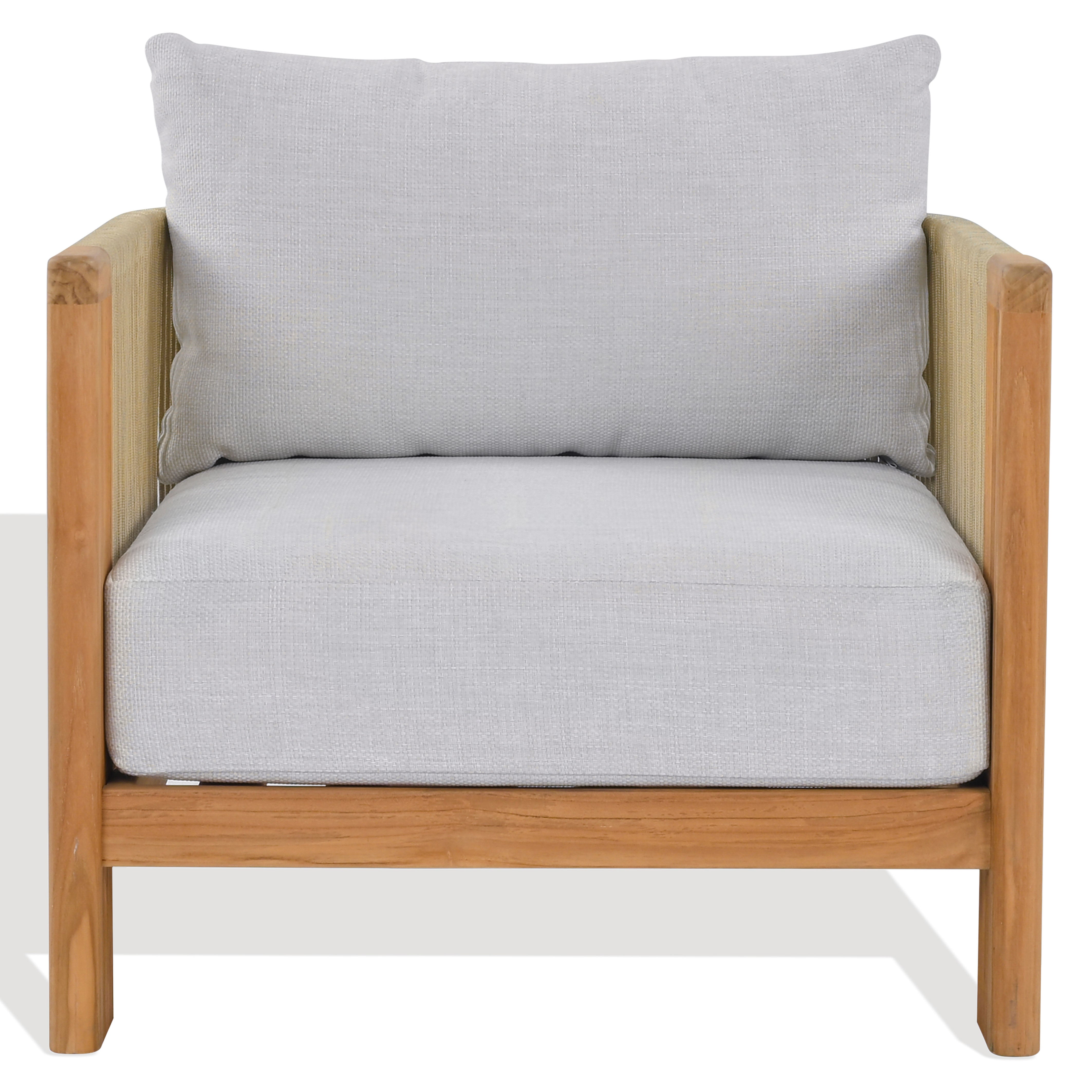 WHITE / NATURAL TEAK