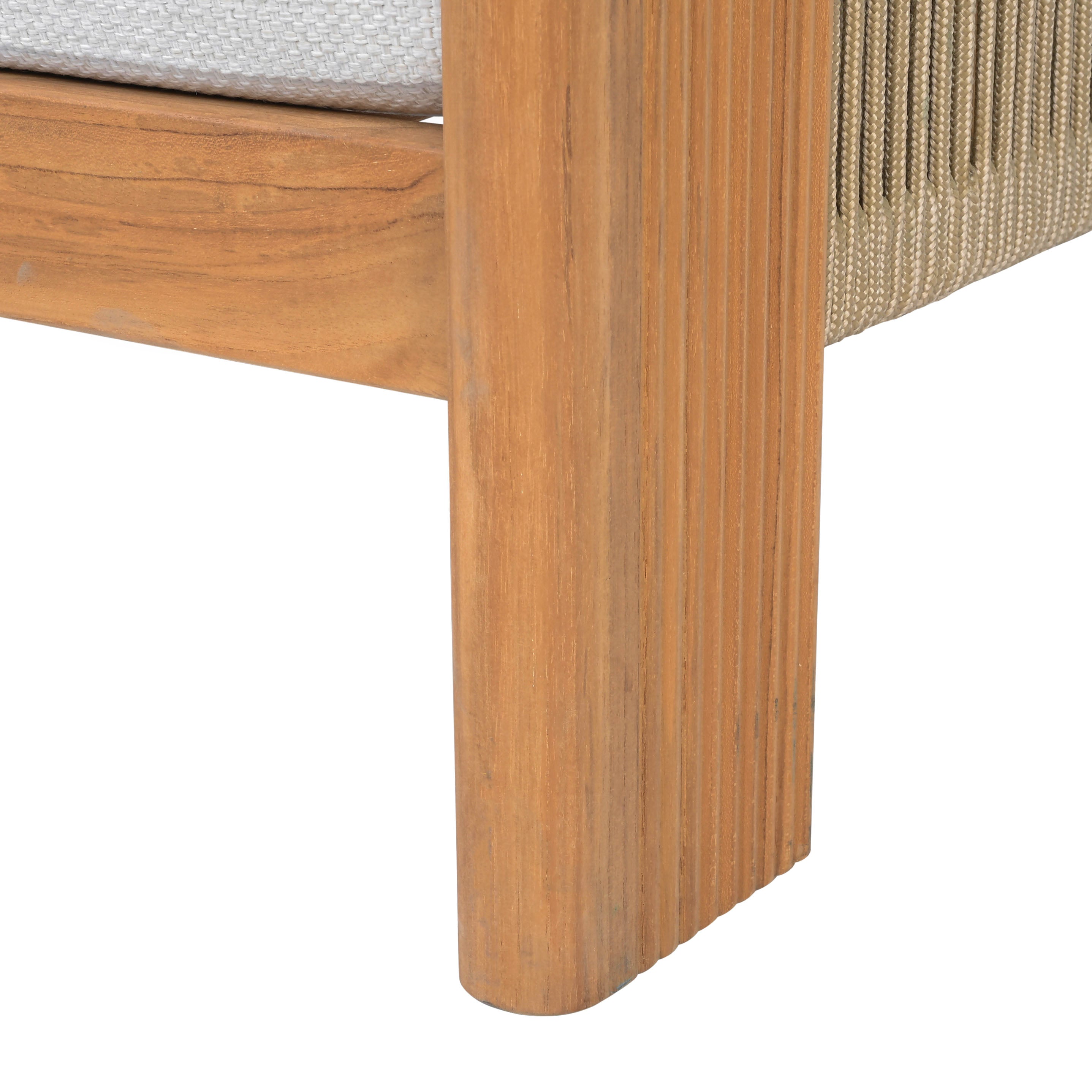 WHITE / NATURAL TEAK