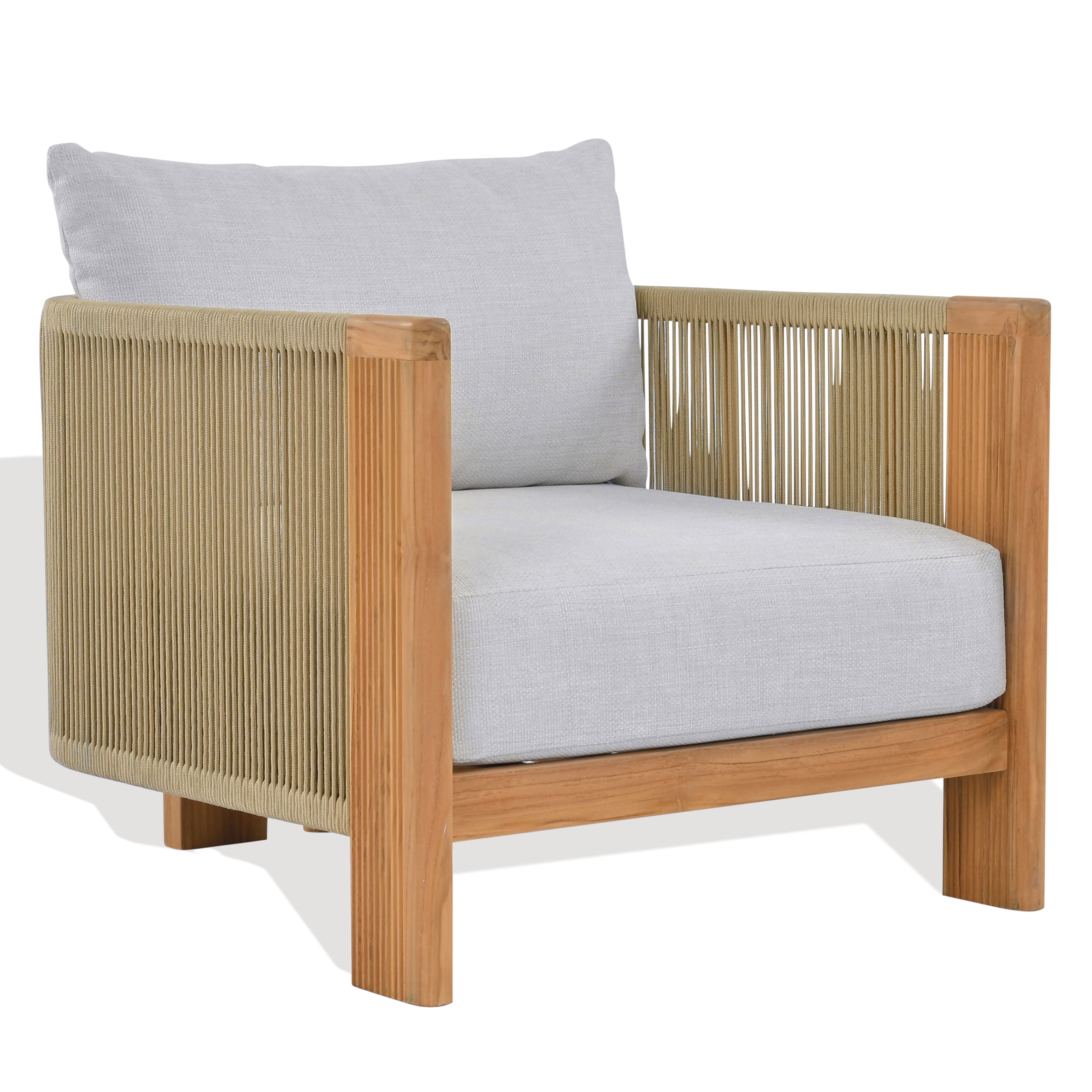 WHITE / NATURAL TEAK
