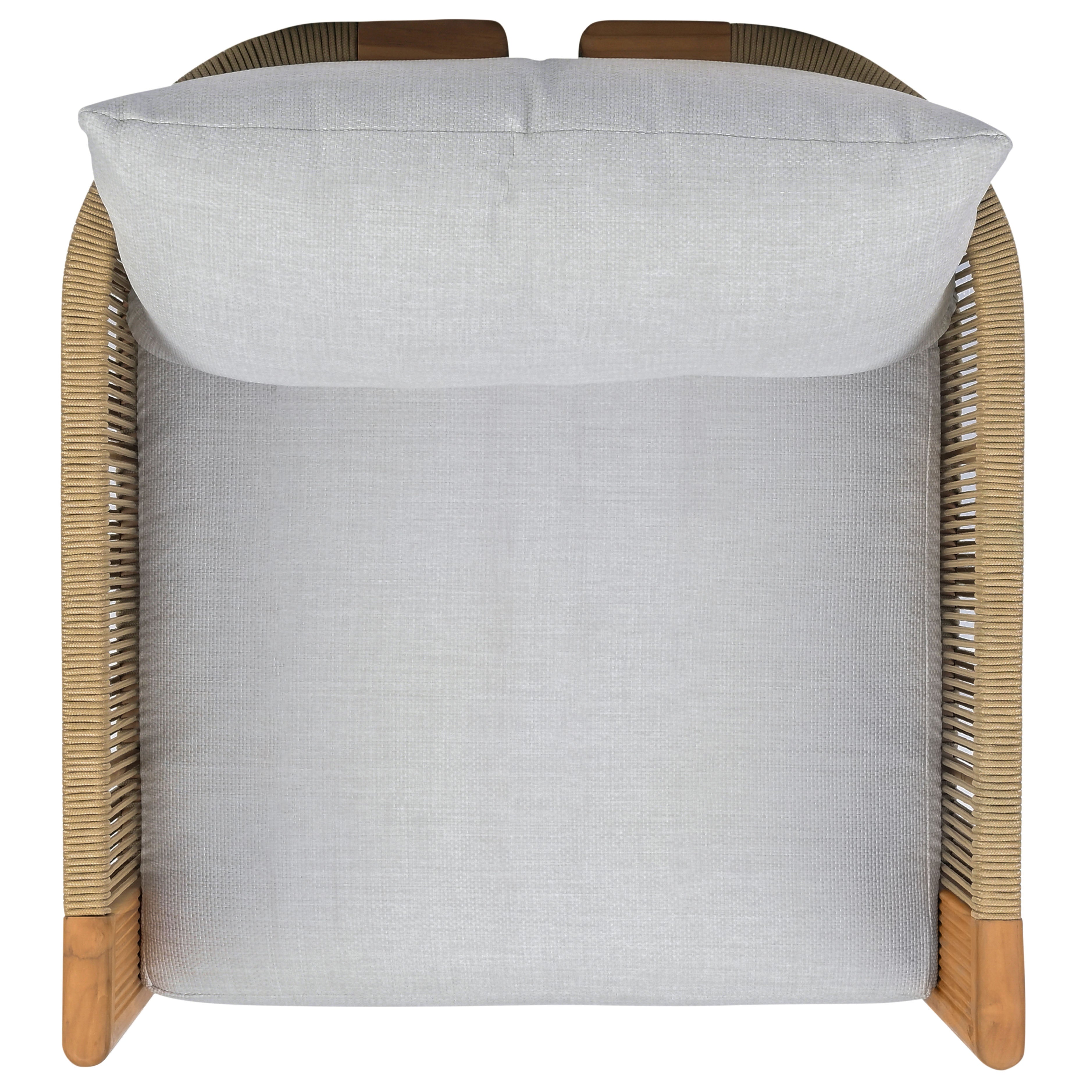 WHITE / NATURAL TEAK
