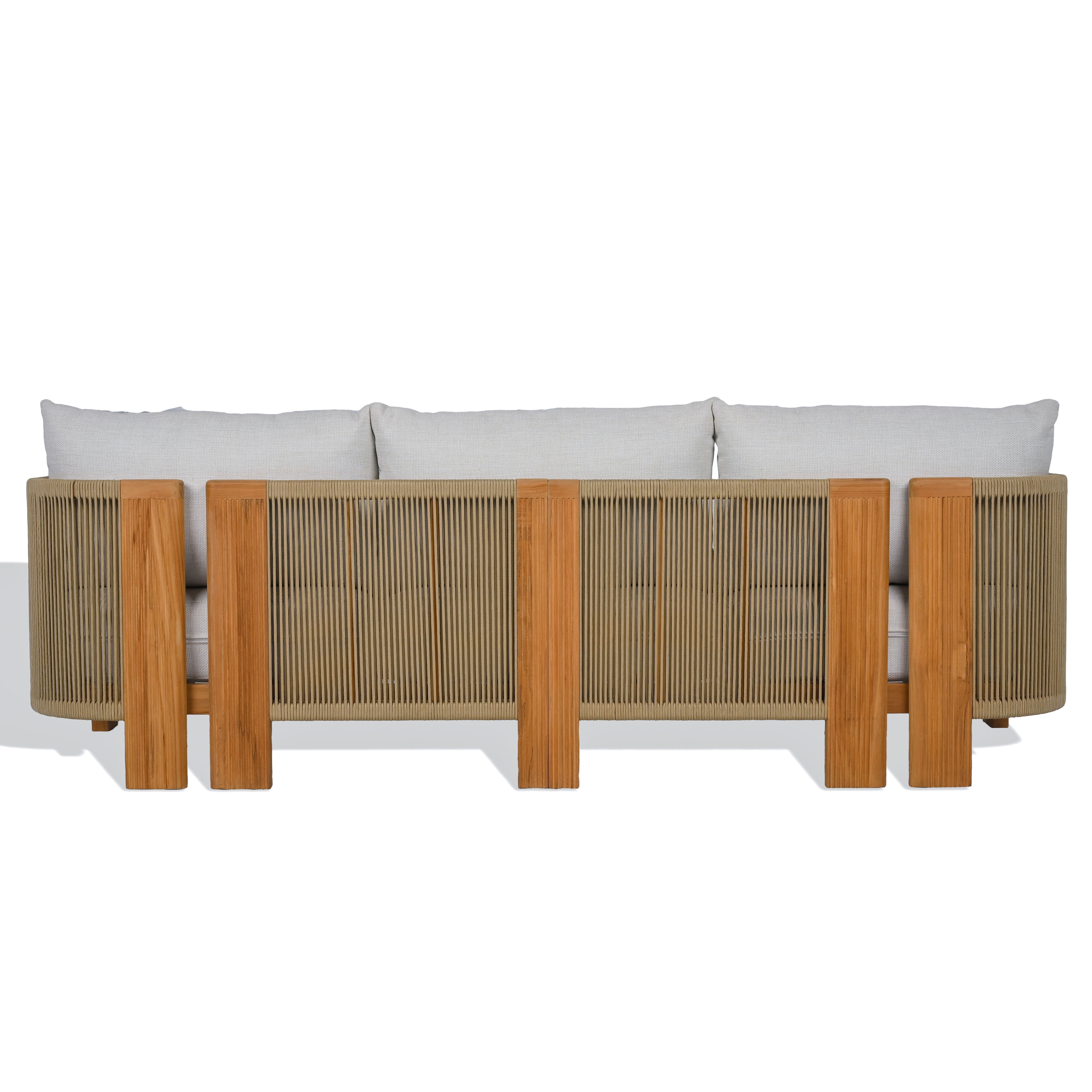 WHITE / NATURAL TEAK