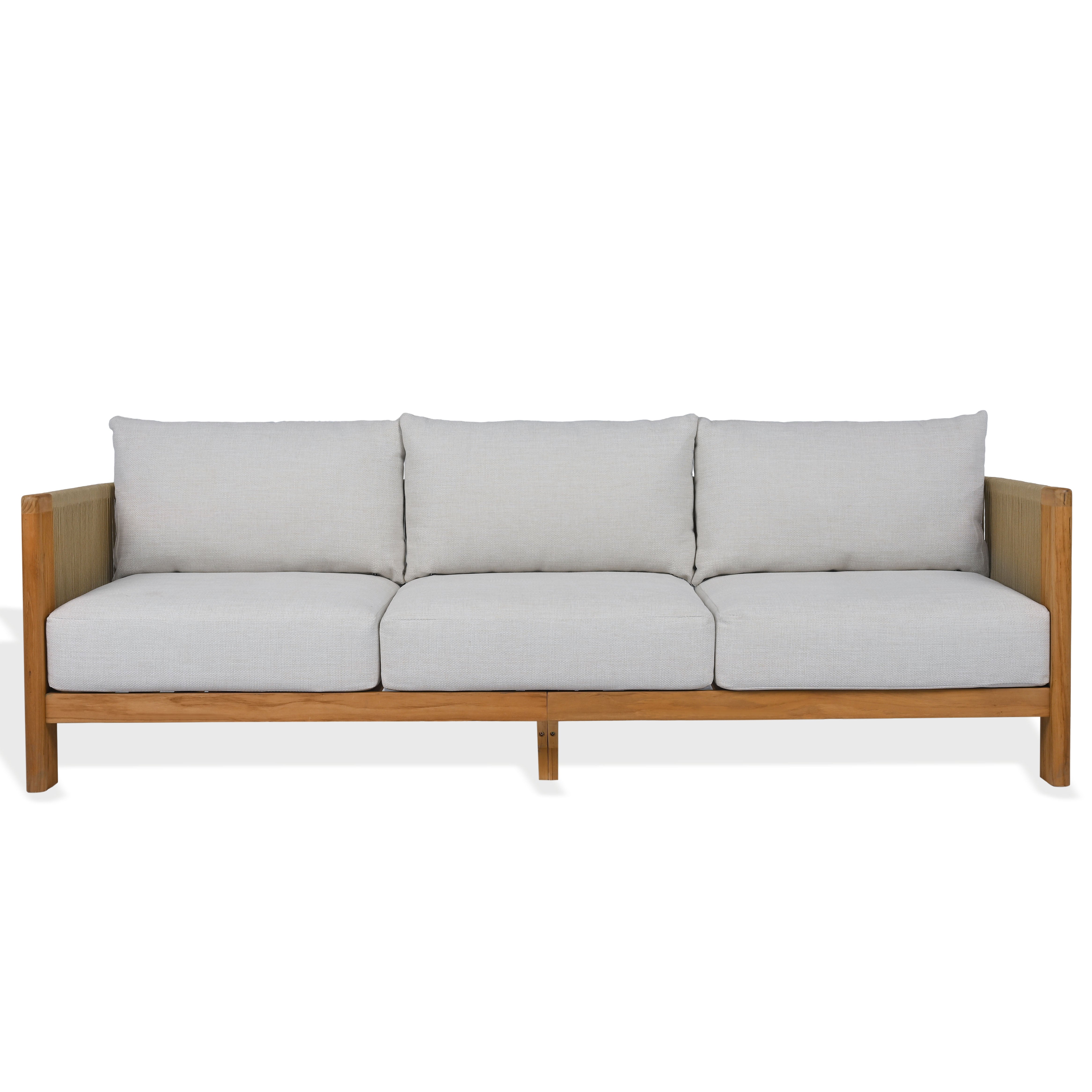 WHITE / NATURAL TEAK