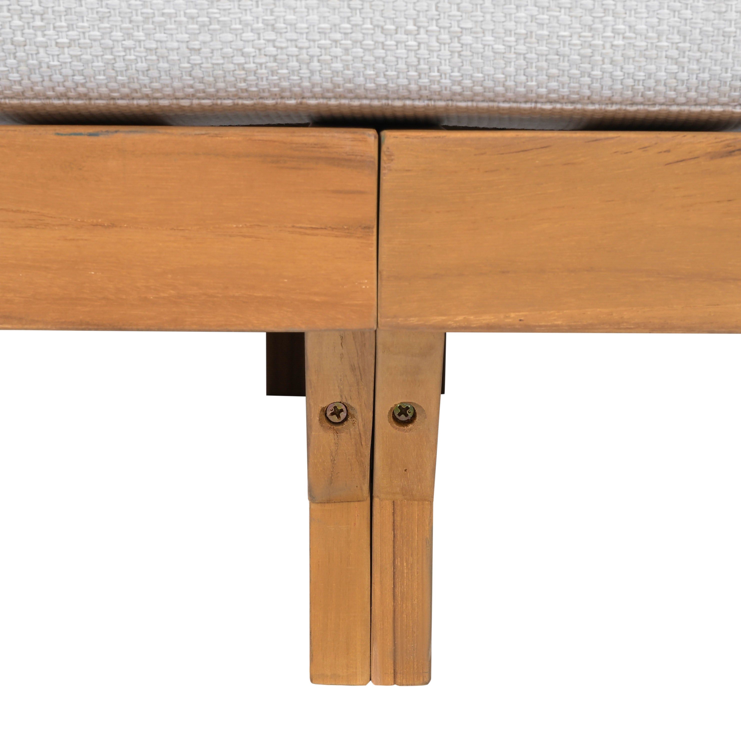 WHITE / NATURAL TEAK