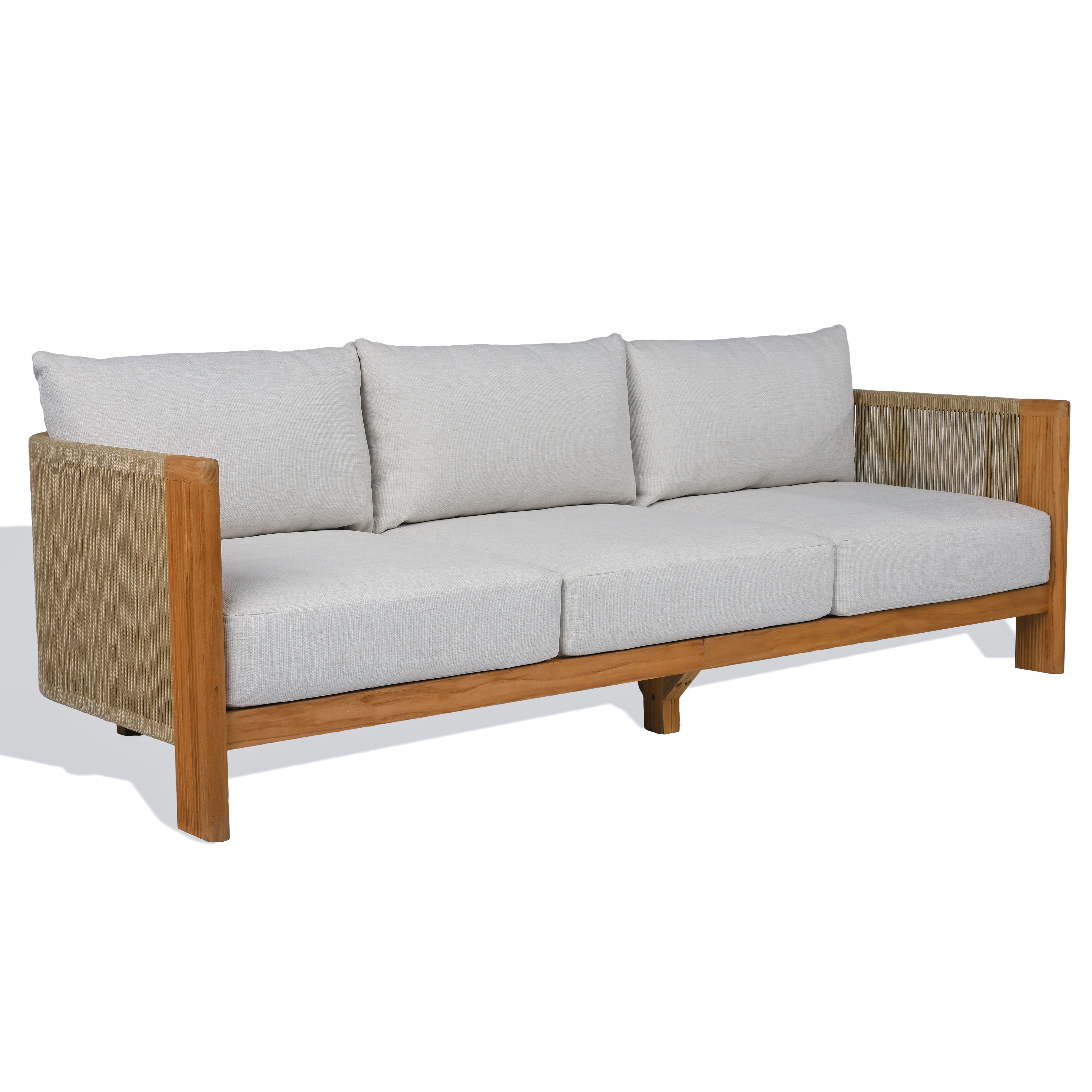 WHITE / NATURAL TEAK
