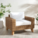 Safavieh Couture Margarita Wicker Patio Chair, CPT2101 - Natural / White