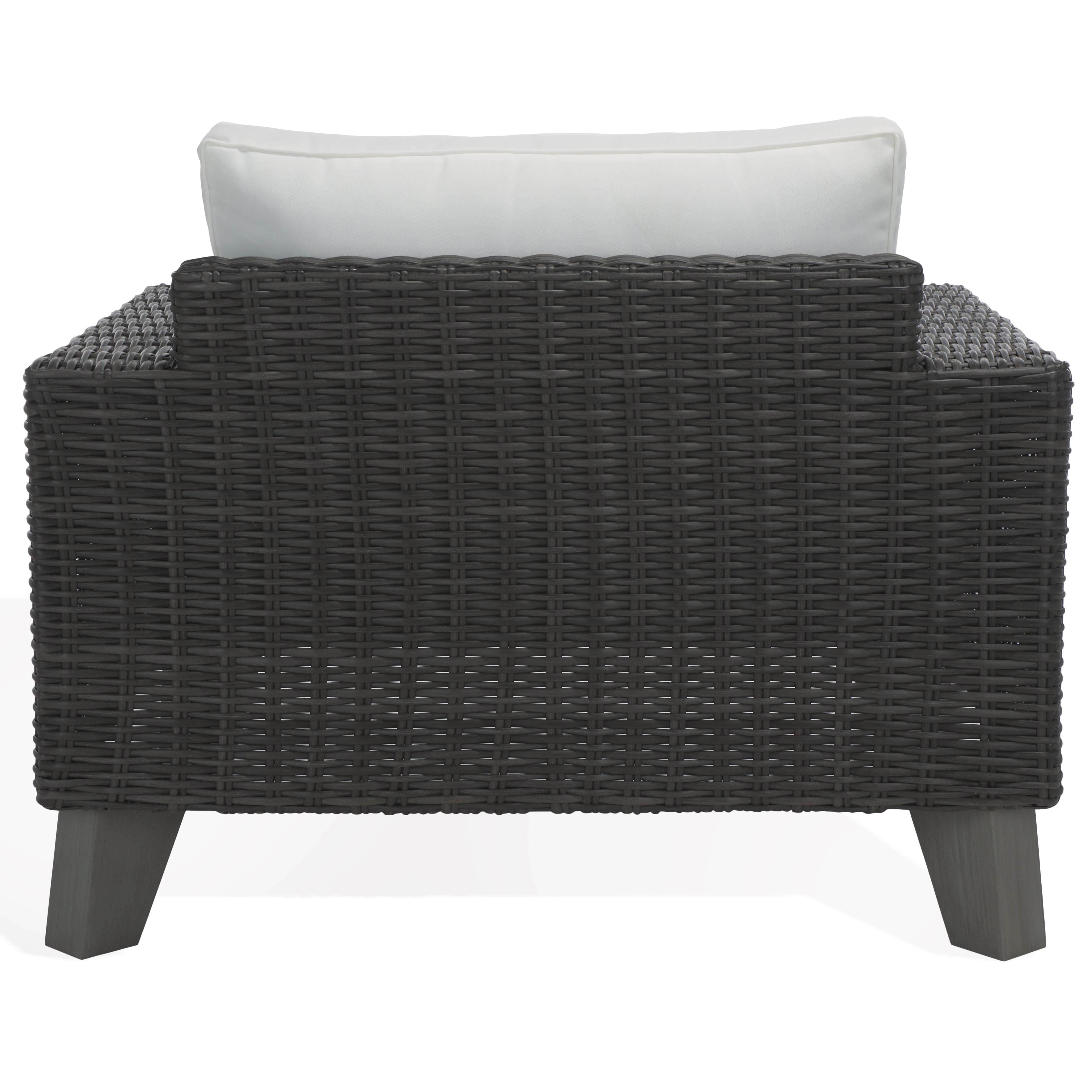 Safavieh Couture Margarita Wicker Patio Chair, CPT2101 - Dark Grey / White