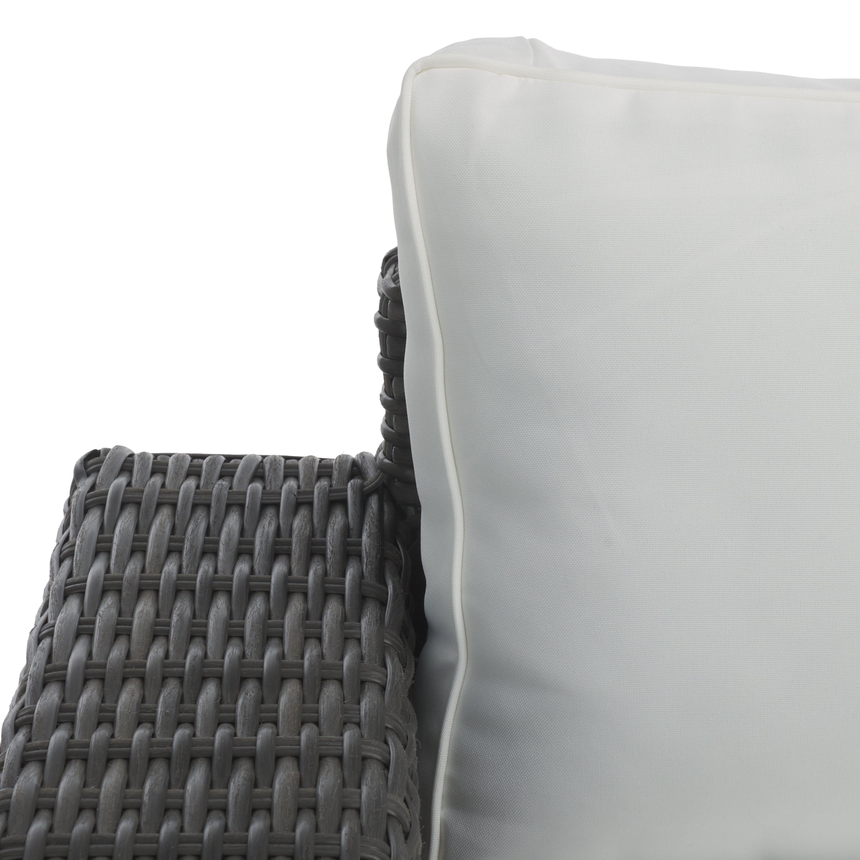 Safavieh Couture Margarita Wicker Patio Chair, CPT2101 - Dark Grey / White