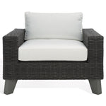 Safavieh Couture Margarita Wicker Patio Chair, CPT2101 - Dark Grey / White