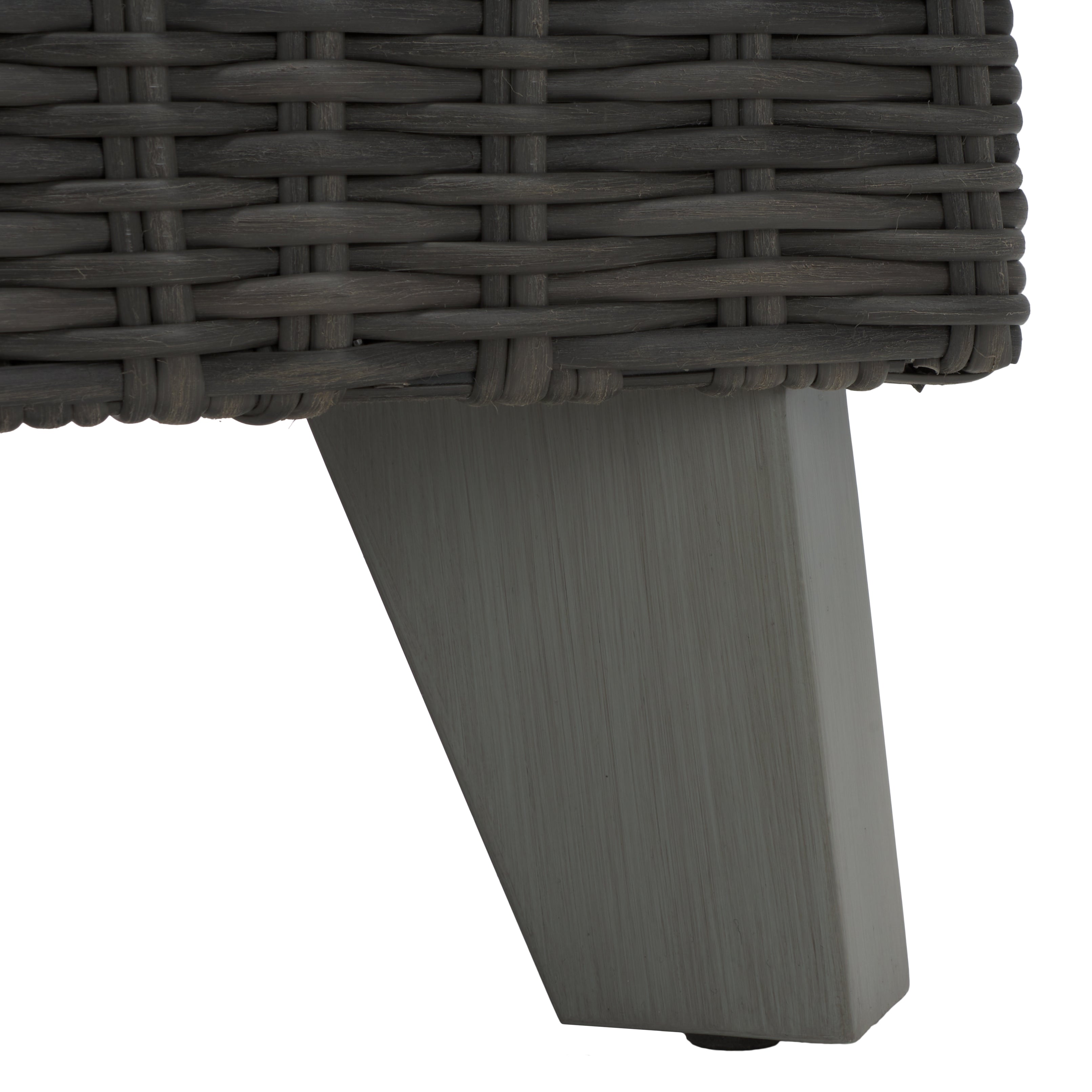 Safavieh Couture Margarita Wicker Patio Chair, CPT2101 - Dark Grey / White