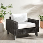 Safavieh Couture Margarita Wicker Patio Chair, CPT2101 - Dark Grey / White