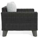 Safavieh Couture Margarita Wicker Patio Chair, CPT2101 - Dark Grey / White