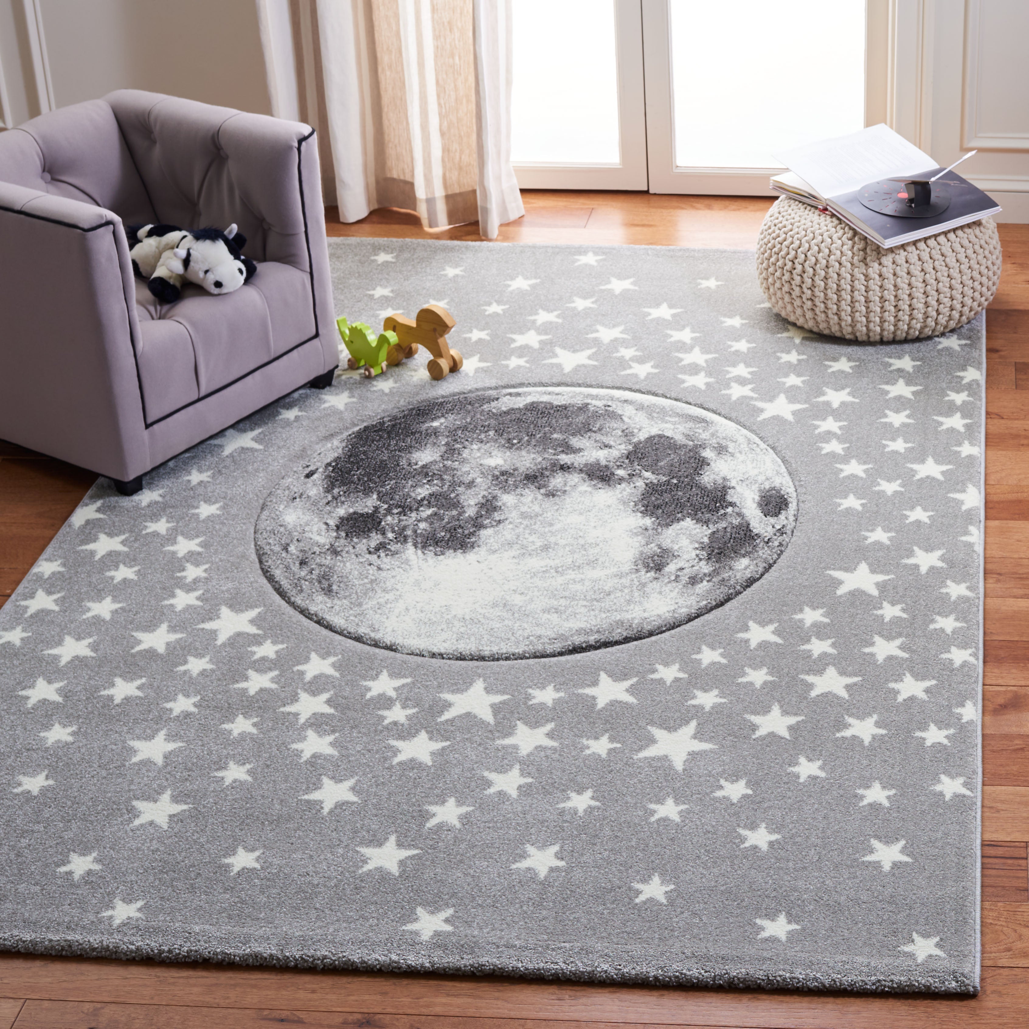 Safavieh Carousel Kids 135 Rug, CRK135 - Light Grey / White