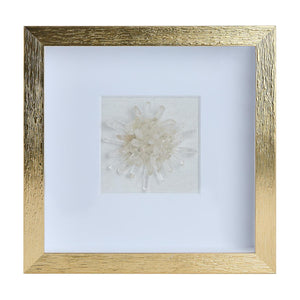 Two's Company Clear Crystal Cluster Flower Shadow Box Wall Art