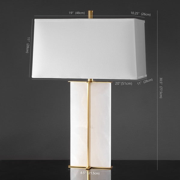 Safavieh Couture Natalee Marble Table Lamp, CTL1045 - Gold / White