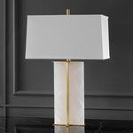 Safavieh Couture Natalee Marble Table Lamp, CTL1045 - Gold / White