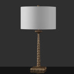 Safavieh Couture Roxalina Metal Base Table Lamp, CTL1051 - Antique Brass / White