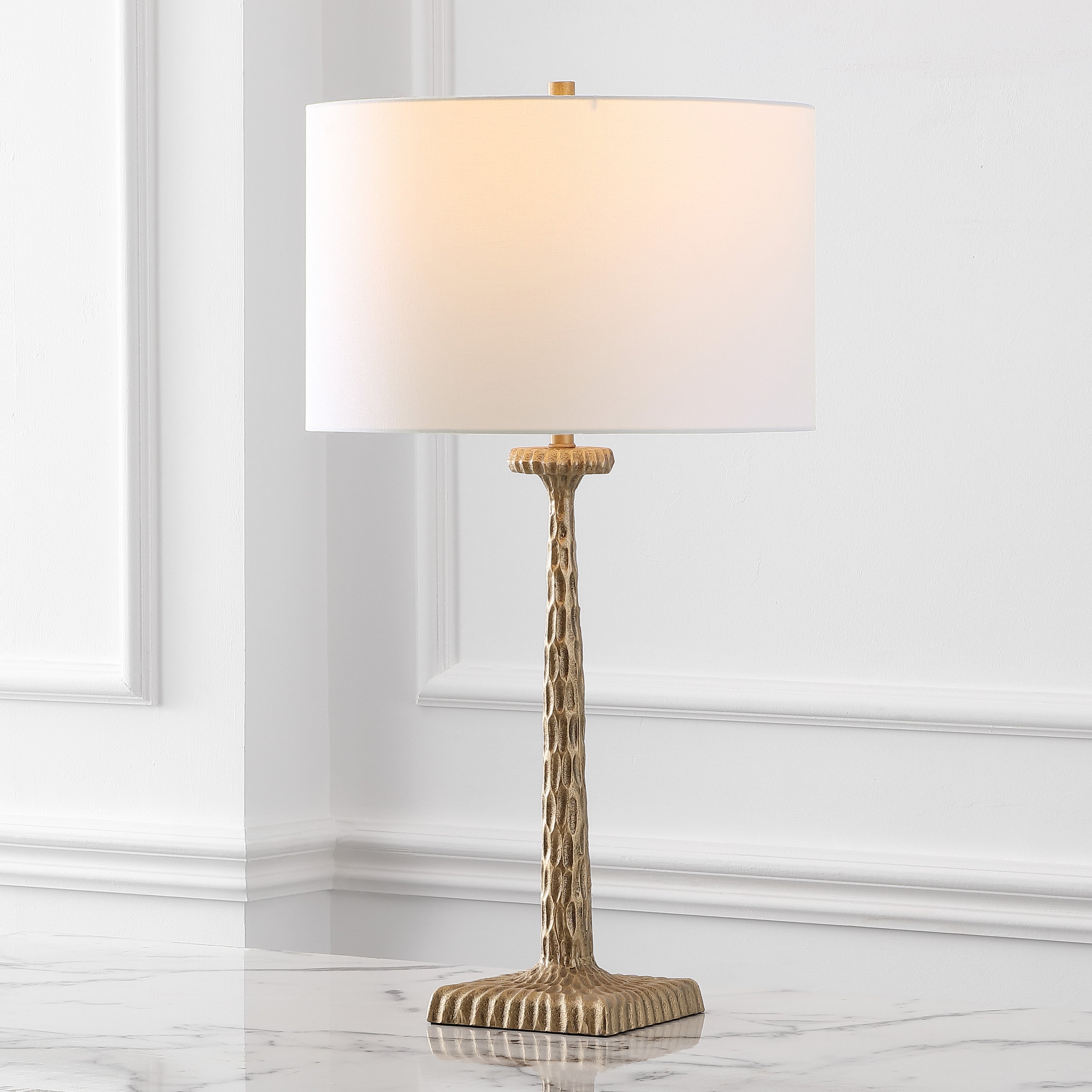 Safavieh Couture Roxalina Metal Base Table Lamp, CTL1051 - Antique Brass / White