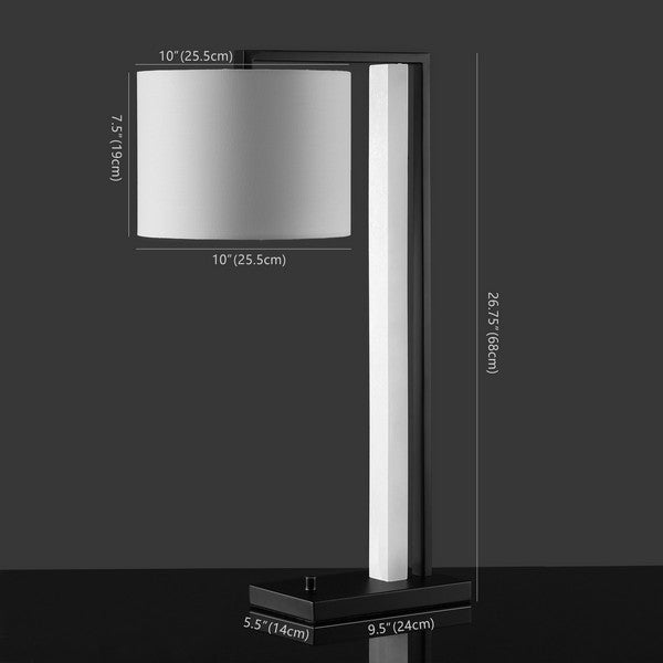 Safavieh Couture Katryna Alabaster And Metal Table Lamp, CTL1058 - Black / White