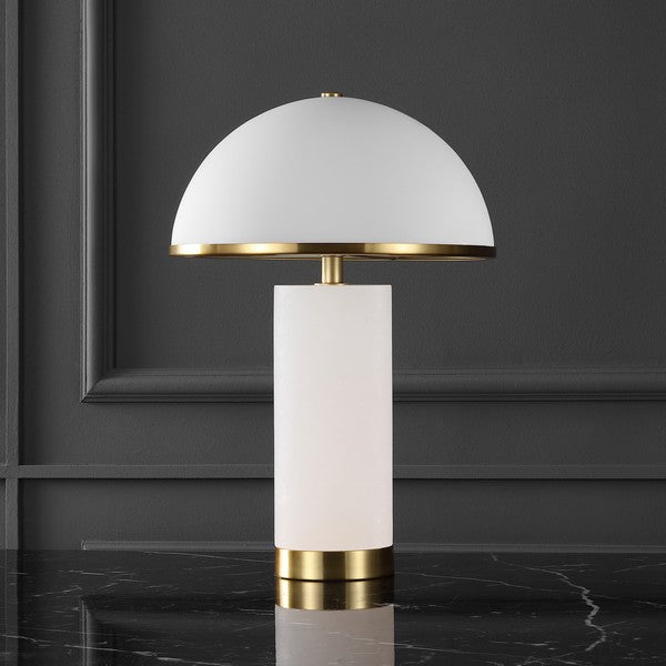 Safavieh Couture Izabel Alabaster Table Lamp, CTL1063 - Gold / White